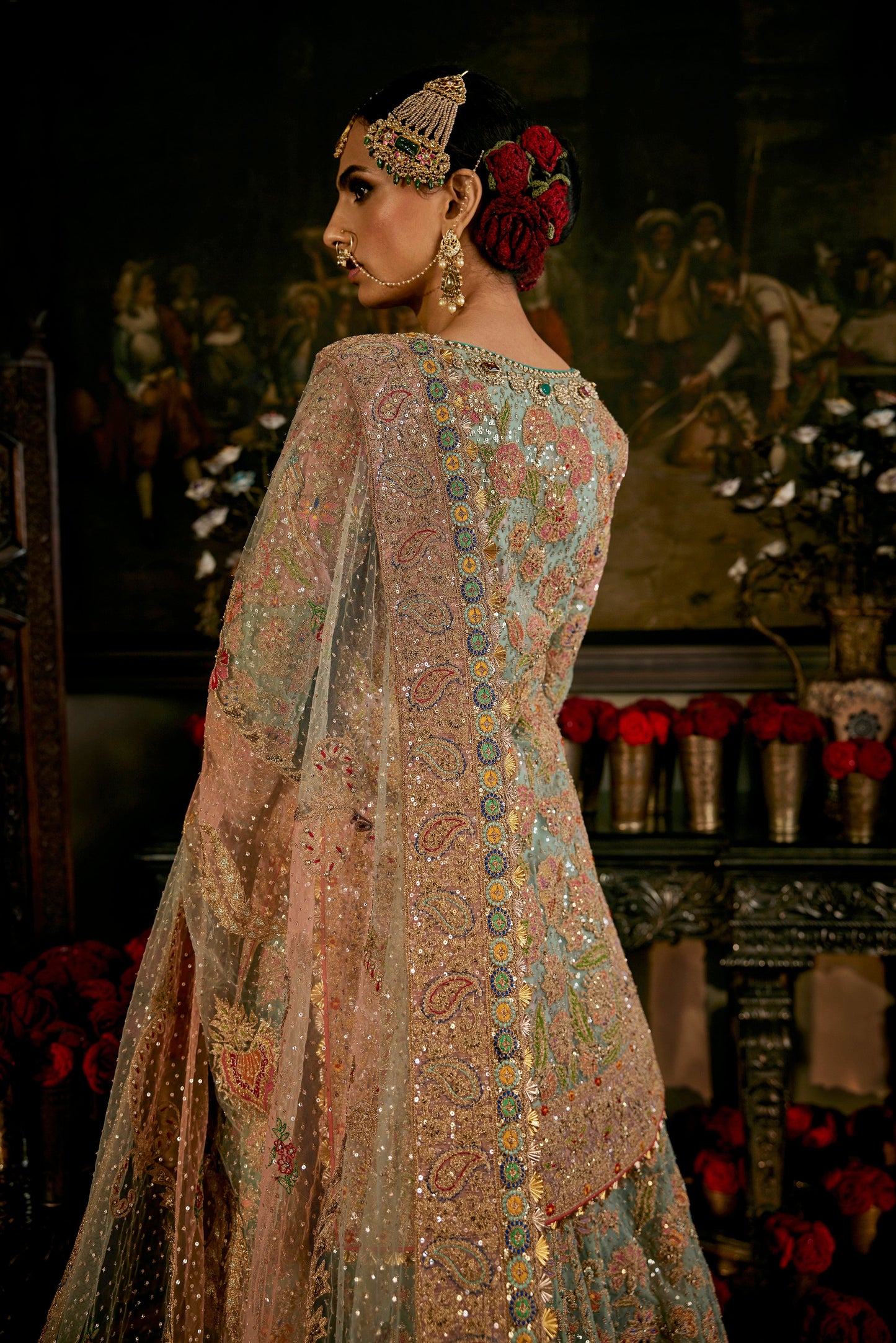 Pale Frosted Blue Sharara