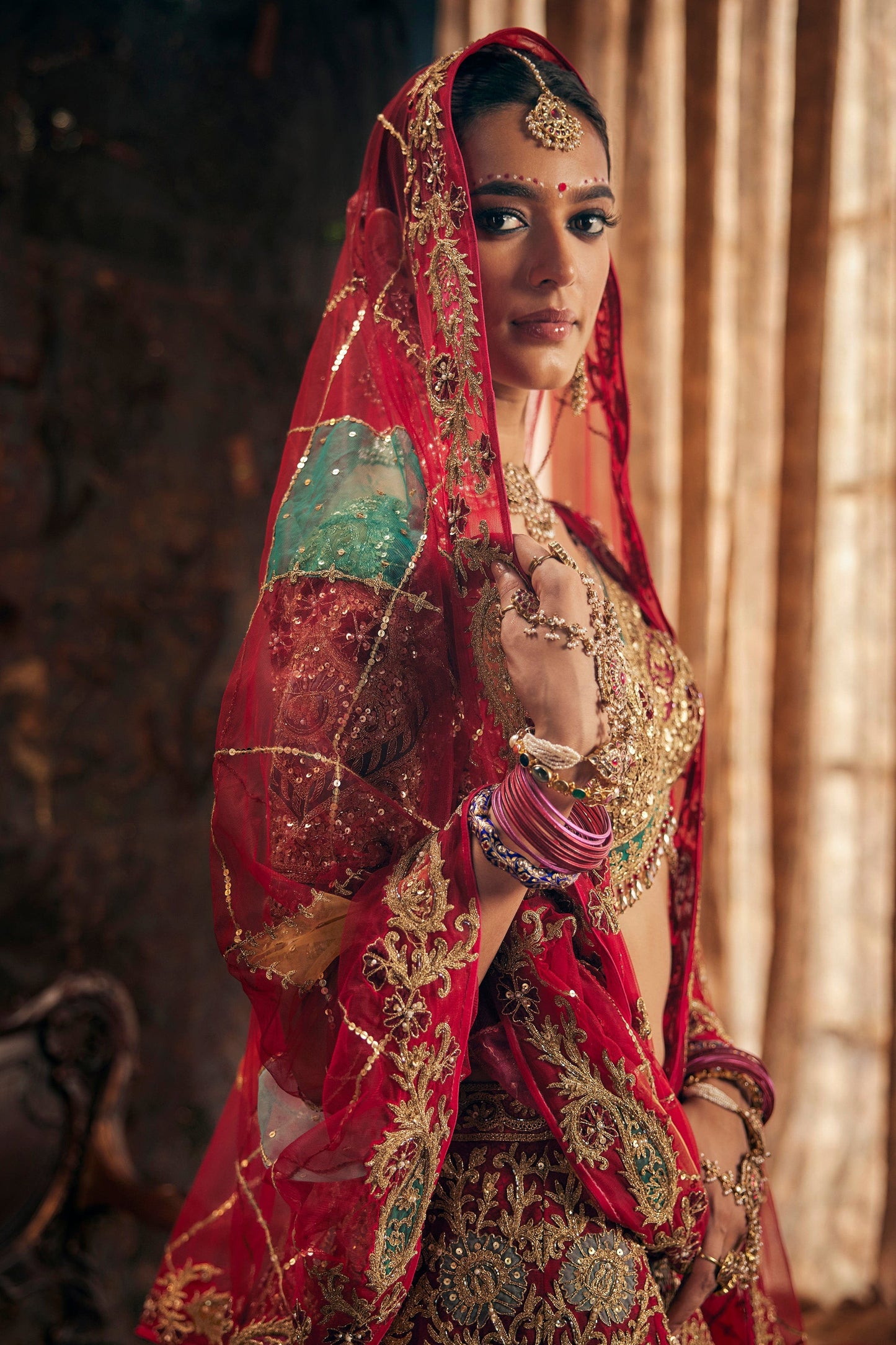 A Deep Red Lehenga