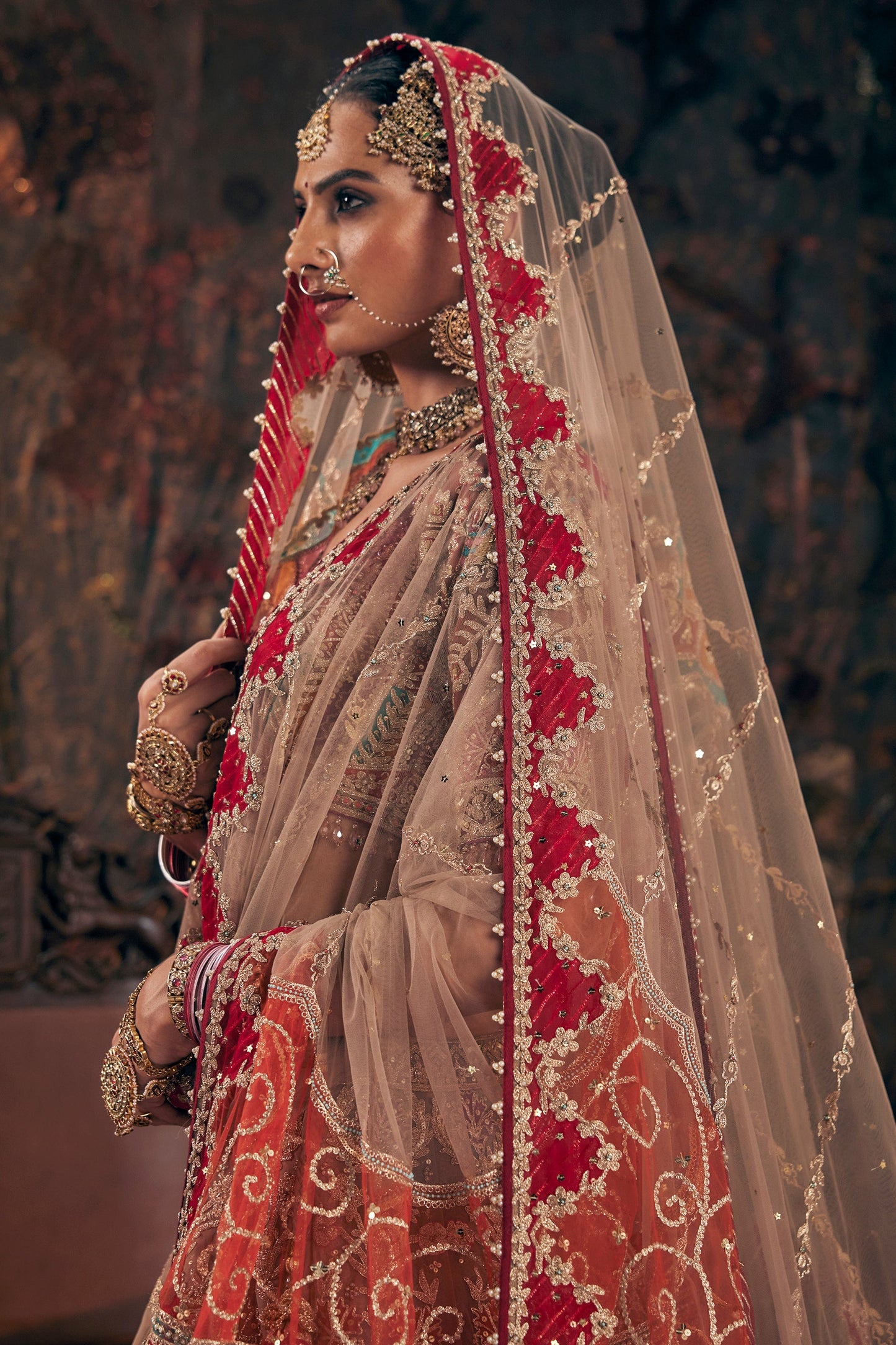 A Rose Beige Lehenga