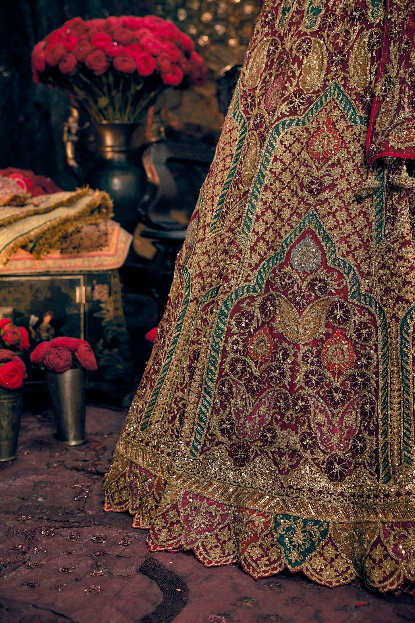 A Deep Red Lehenga
