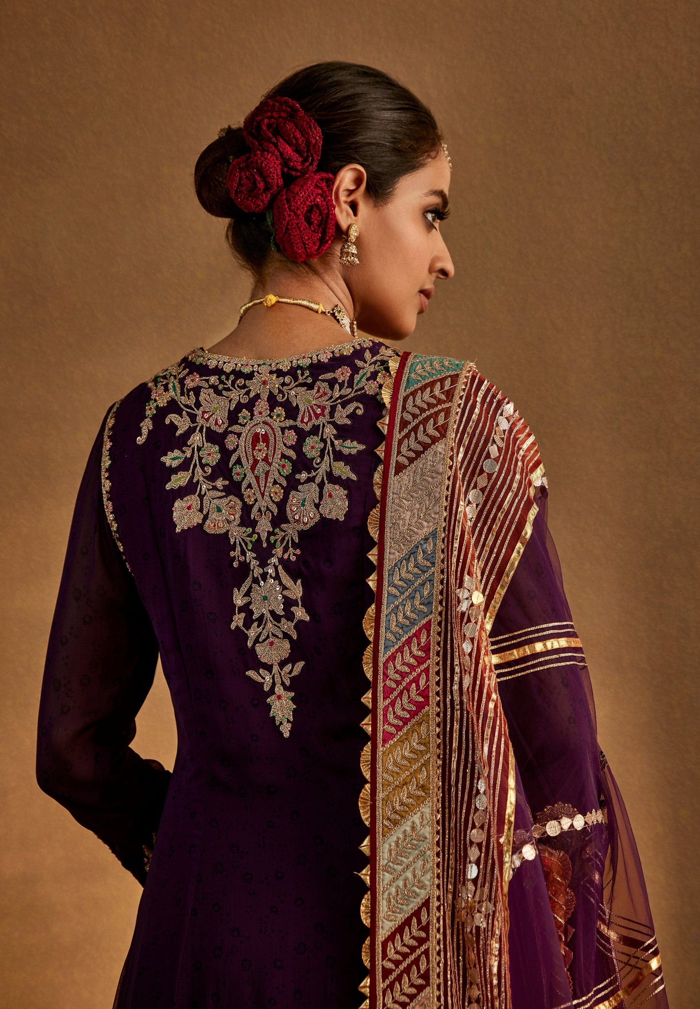 Deep Purple Kurta-Sharara Set
