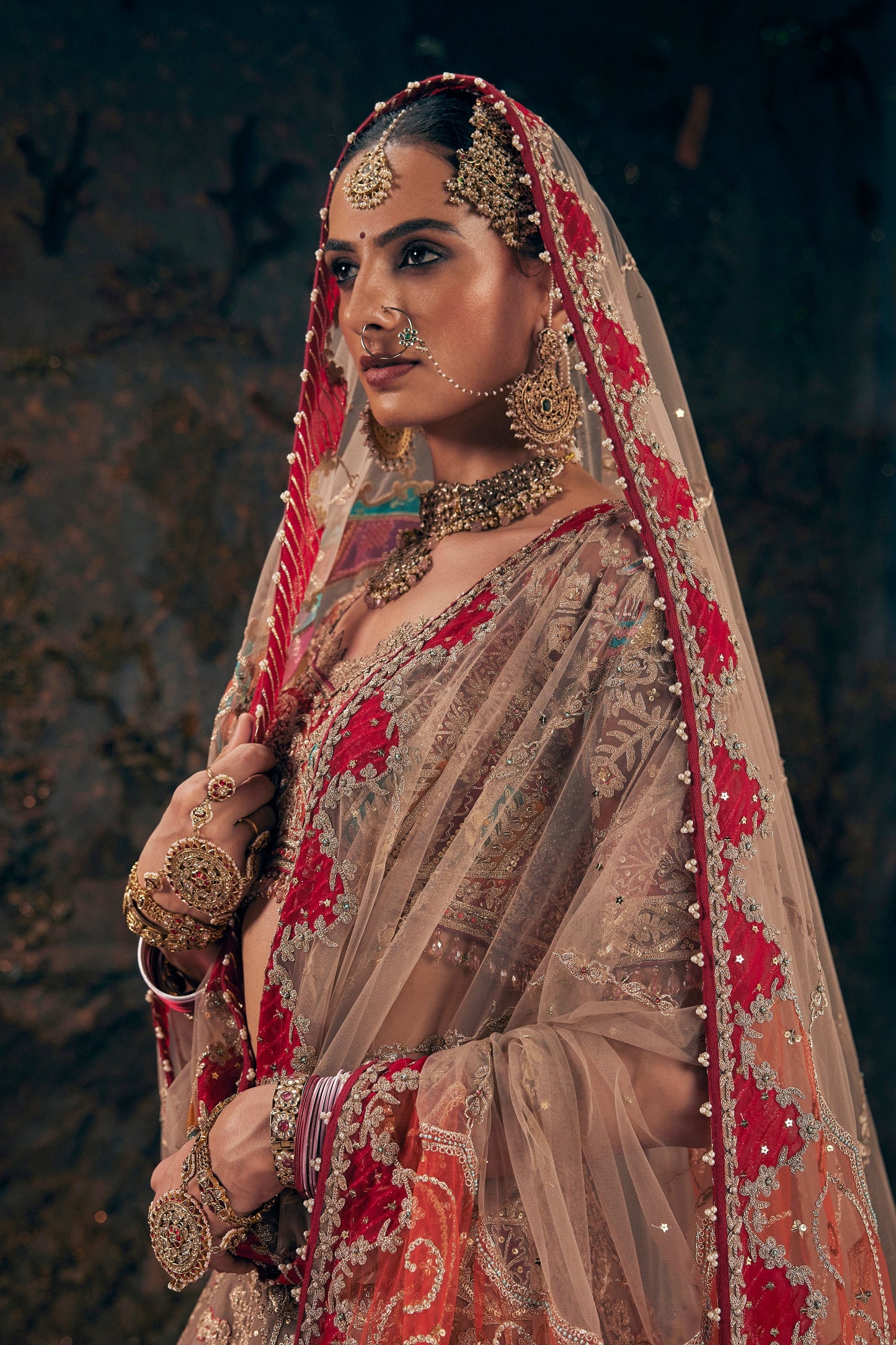A Rose Beige Lehenga