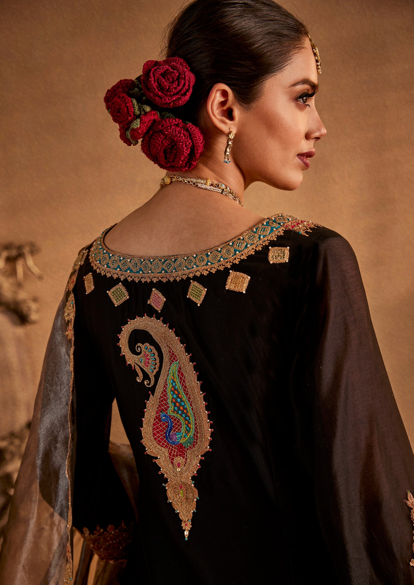 Burnt Brown Sharara Set