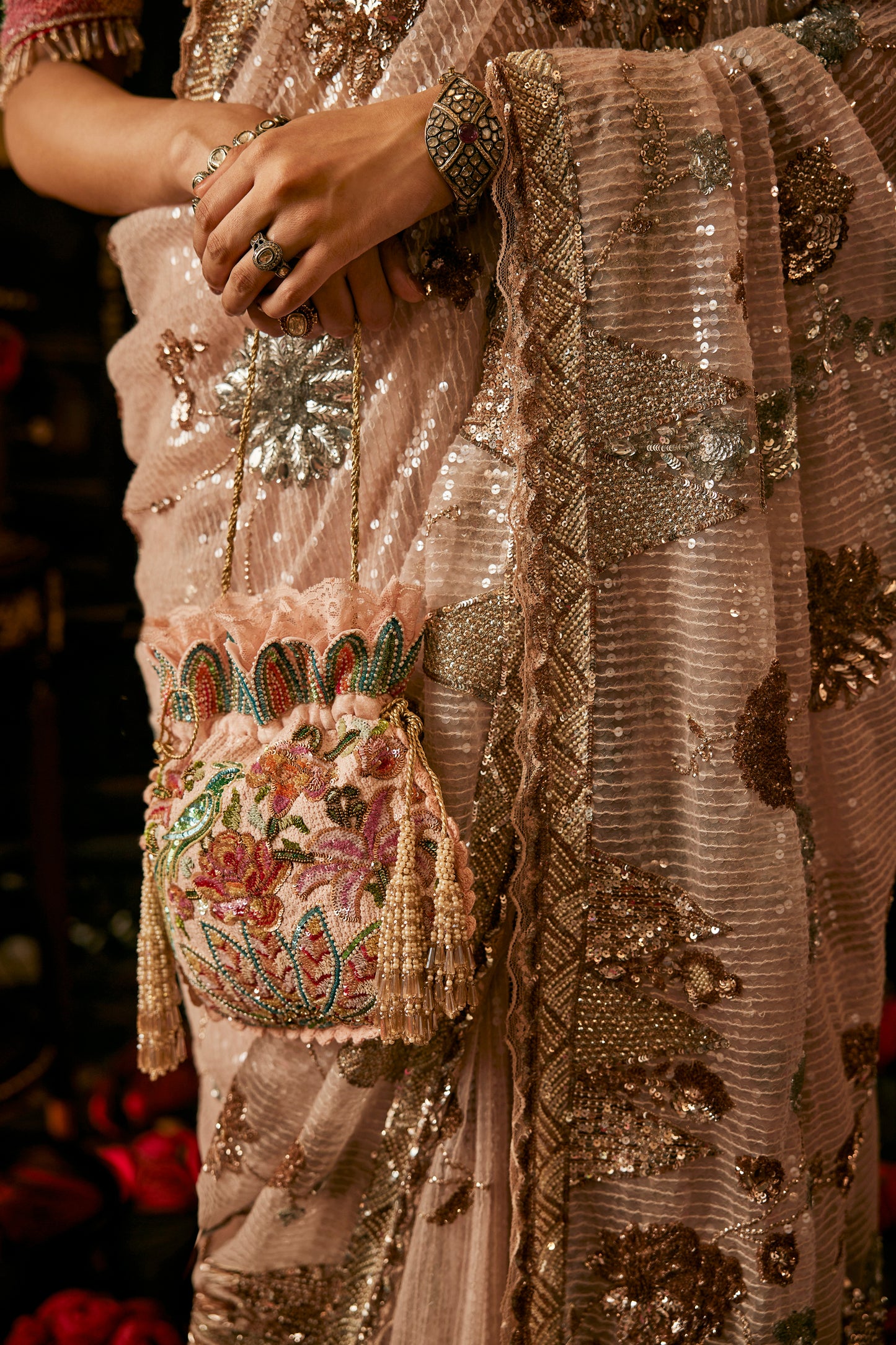 Ashes Of Rose Saree