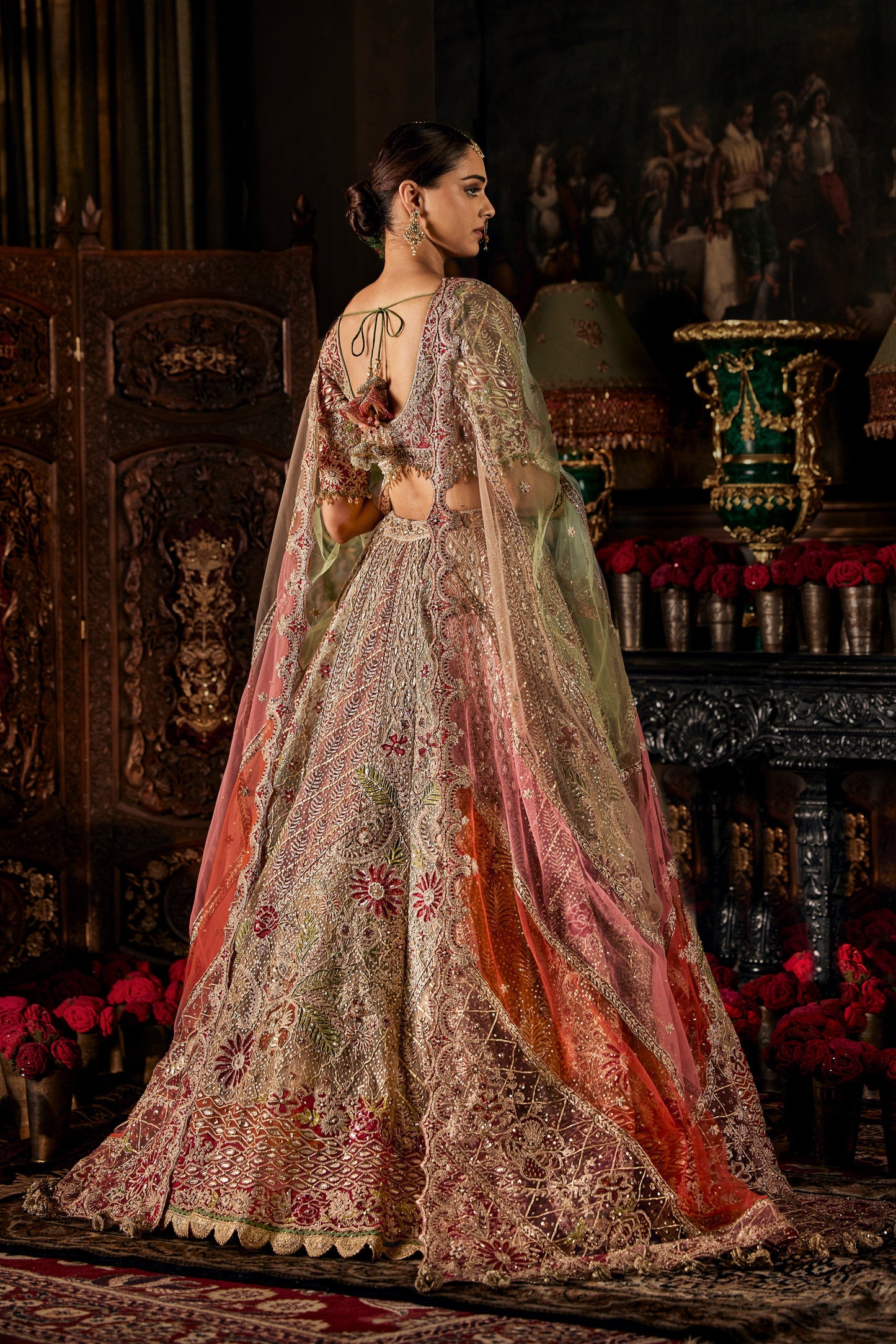 Multi Hued Tulle Lehenga