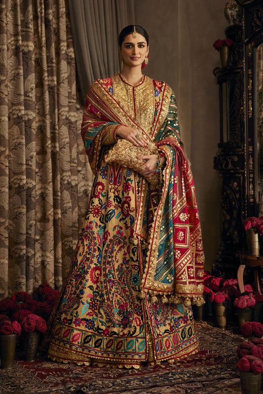 Earthy Gold Suzani Kalidar