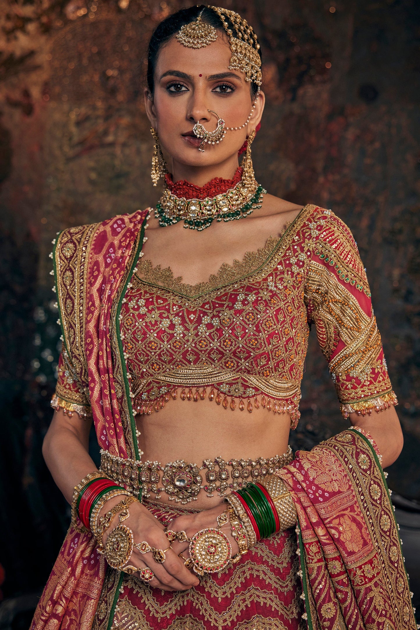 Deep Rose Lehenga
