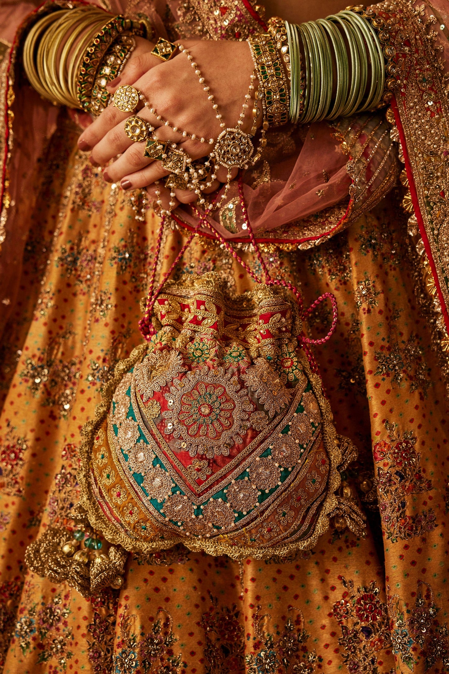 Yellow BirdSong Silk Lehenga