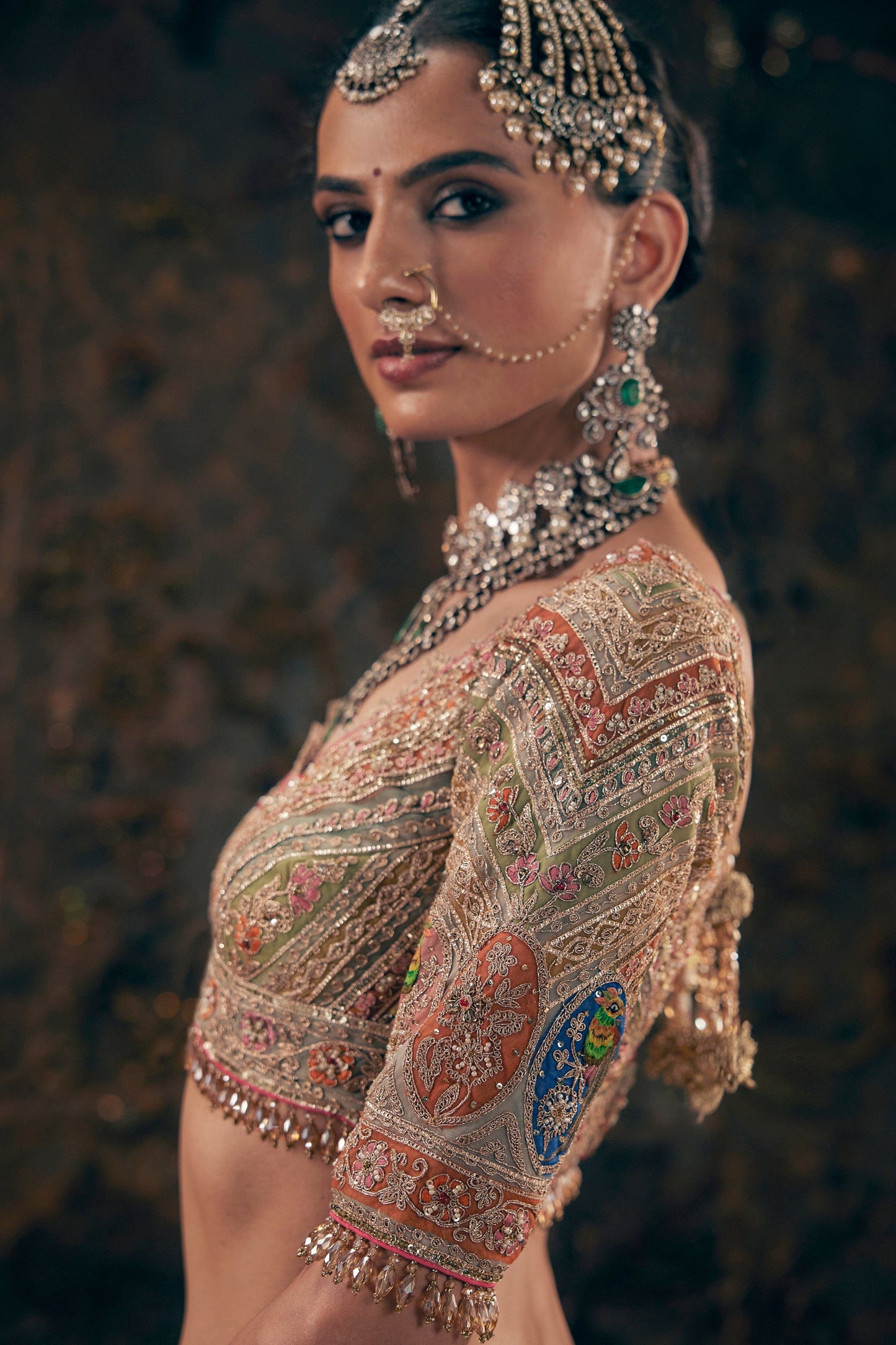 Earthy Ice Blue Lehenga
