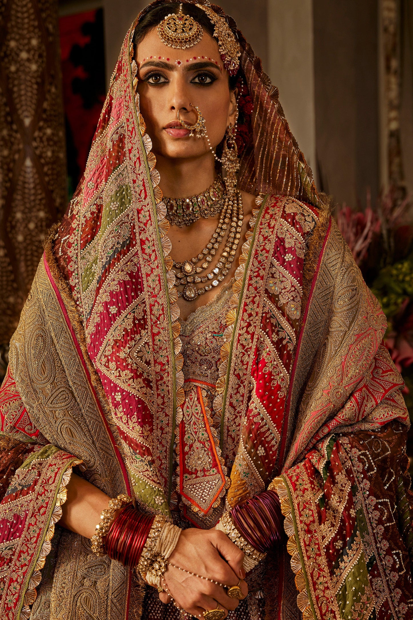 Deep Ruby Rose Lehenga