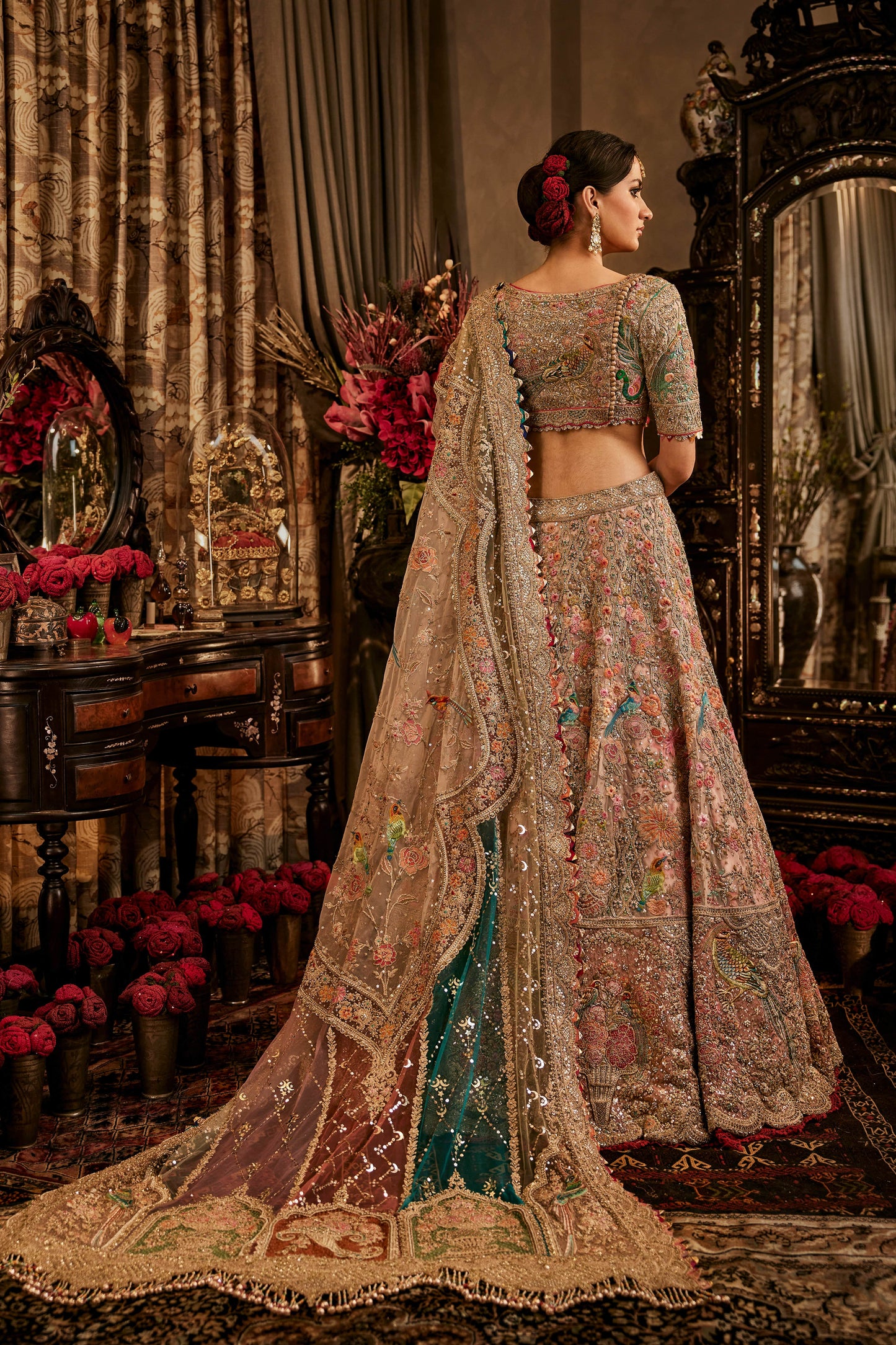 Blush Pink Tulle Lehenga