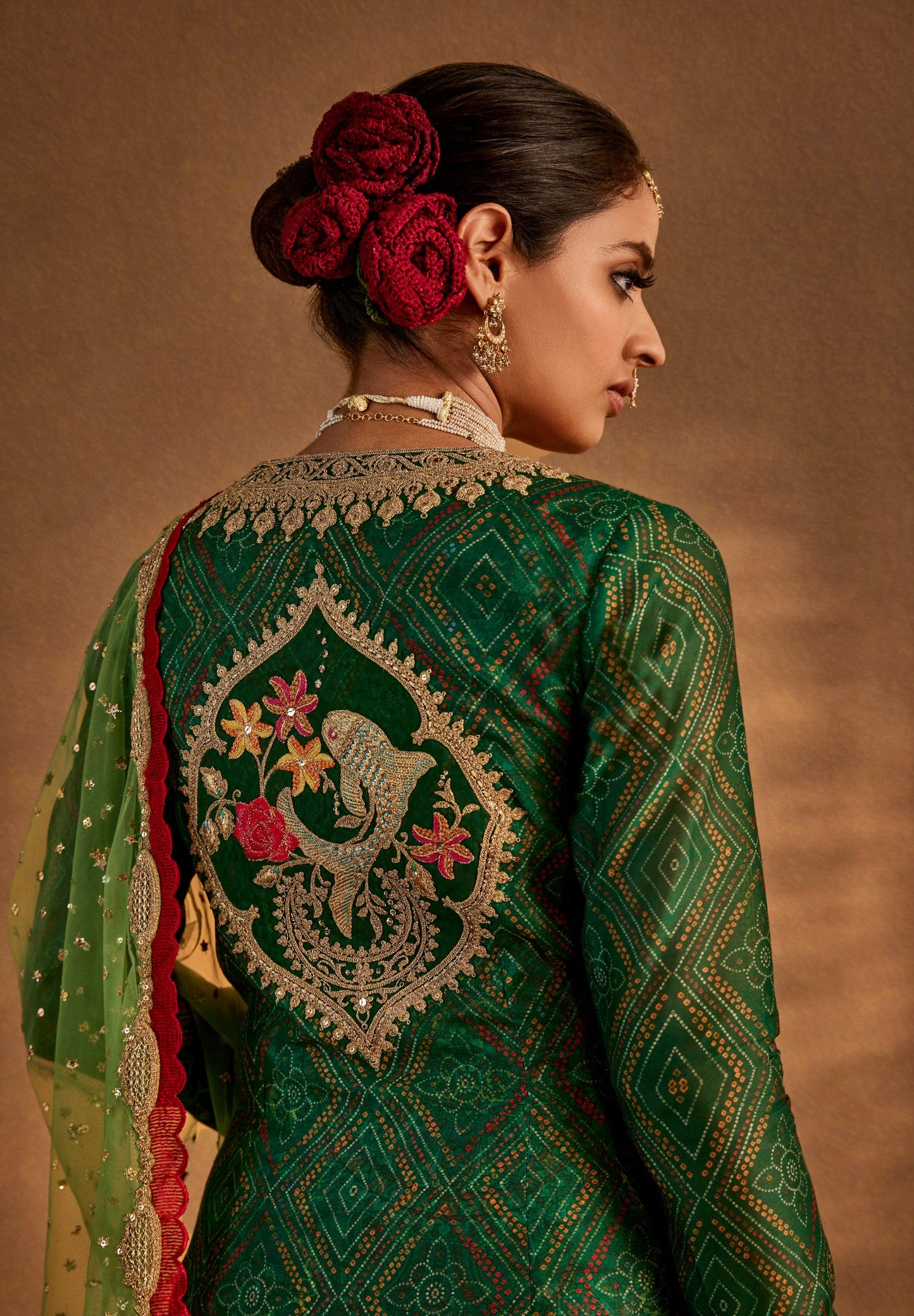 Green Sharara Set
