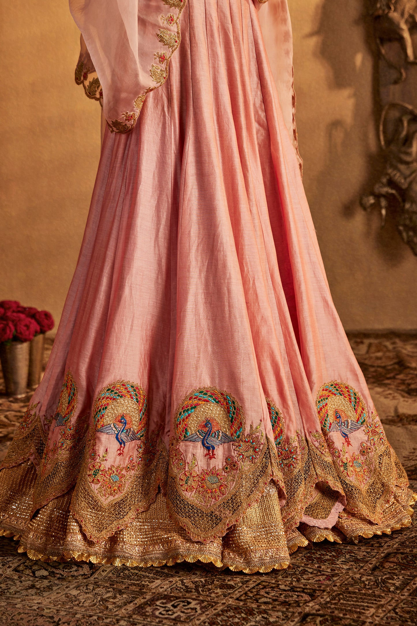 Soft Pink Silk Lehenga