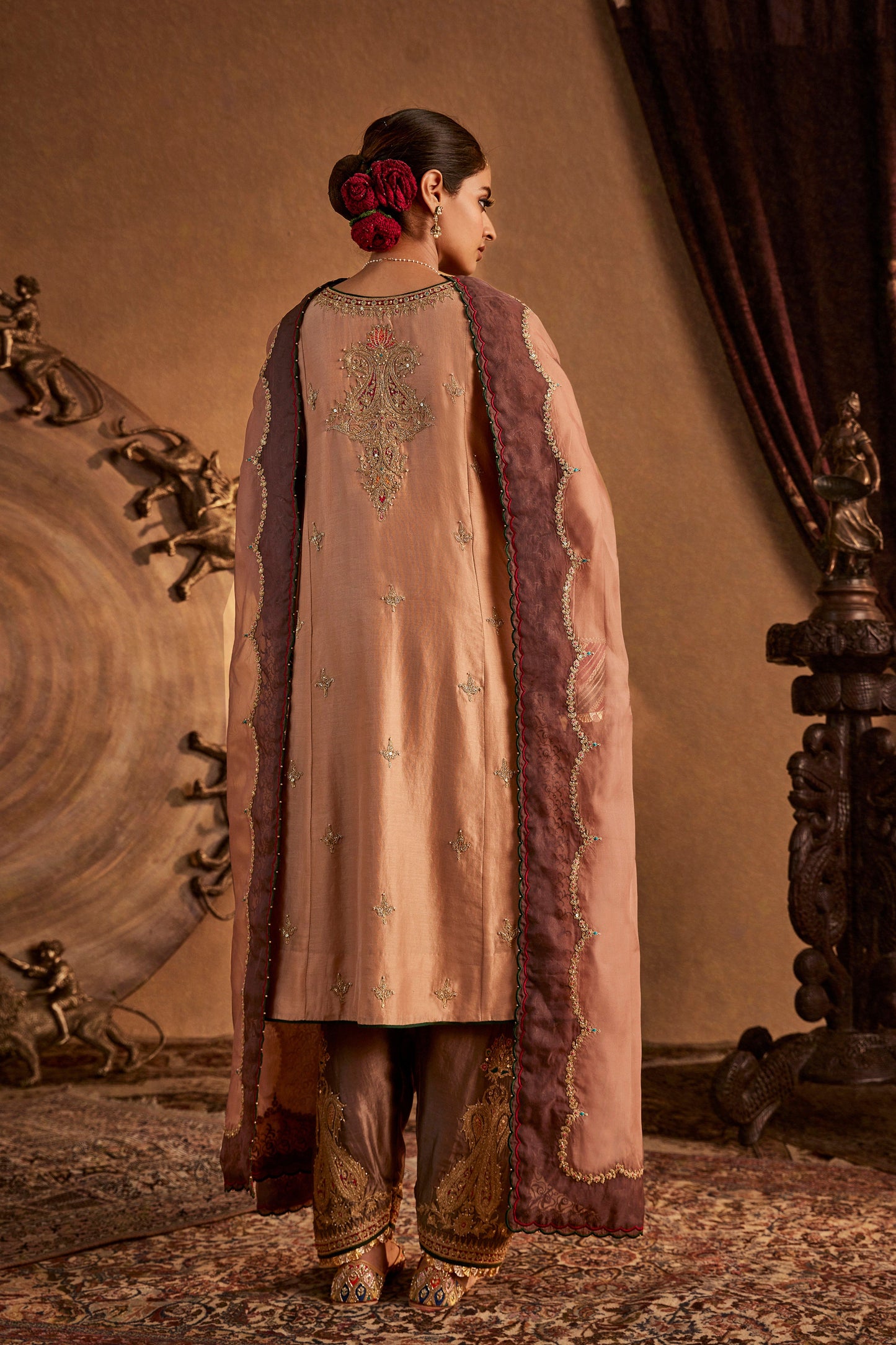 French Beige Kurta Set