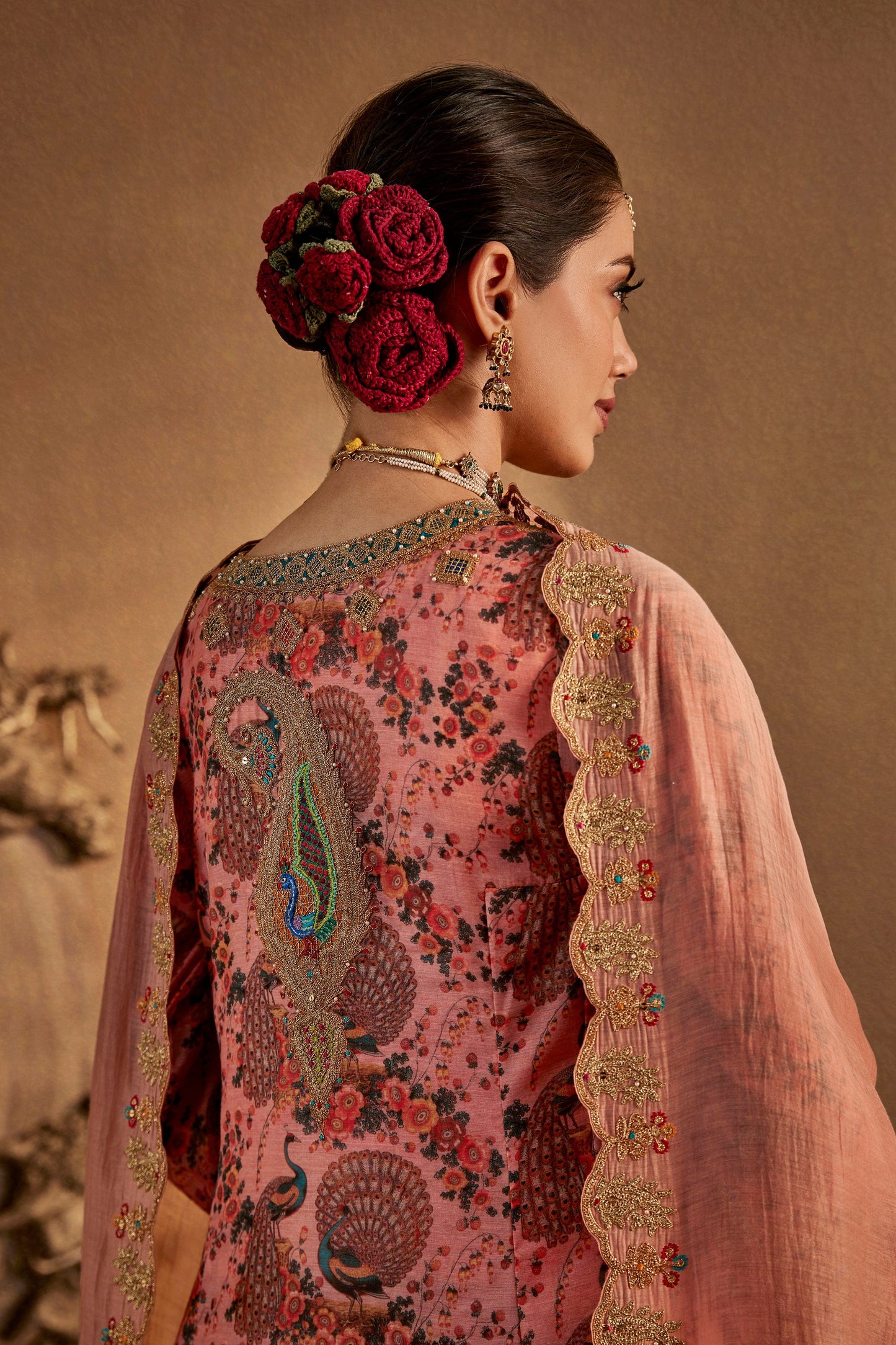 Blush Peach Sharara Set
