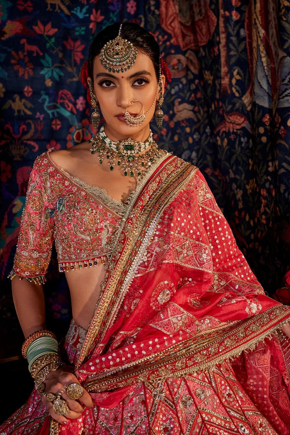 Rani Pink Sucha Gota Lehenga Set