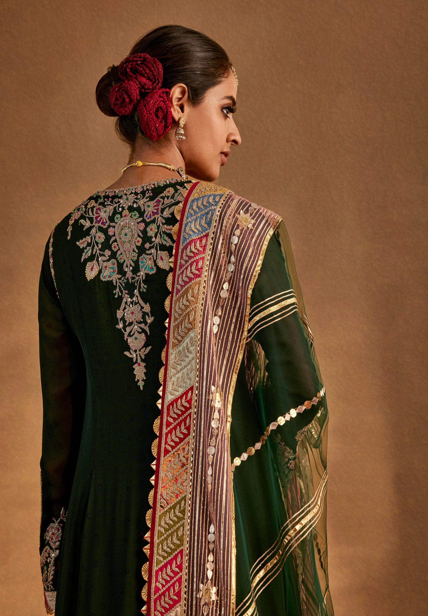 Deep Green Kurta-Sharara Set