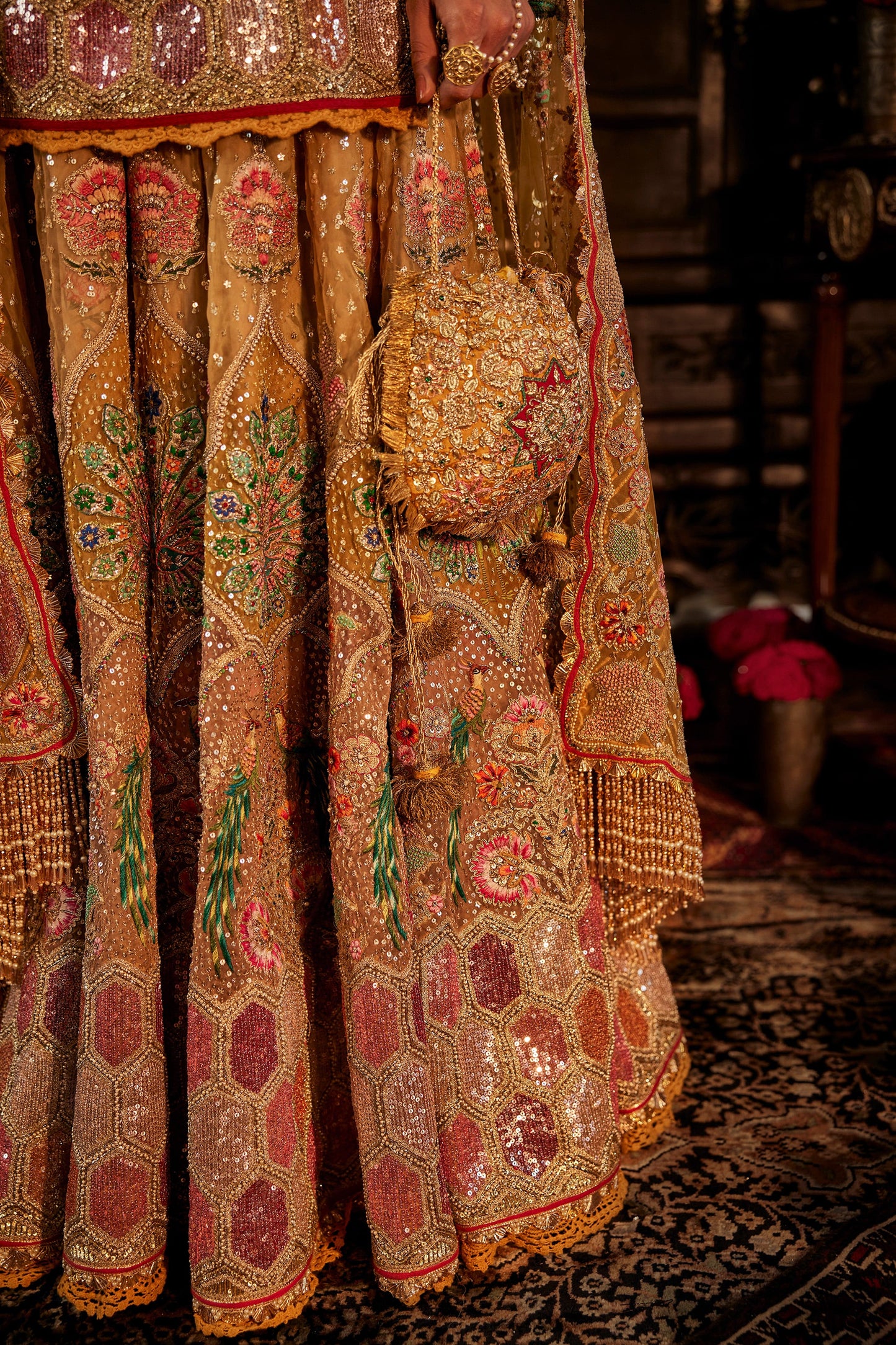 Mustard Gold Kurti Sharara