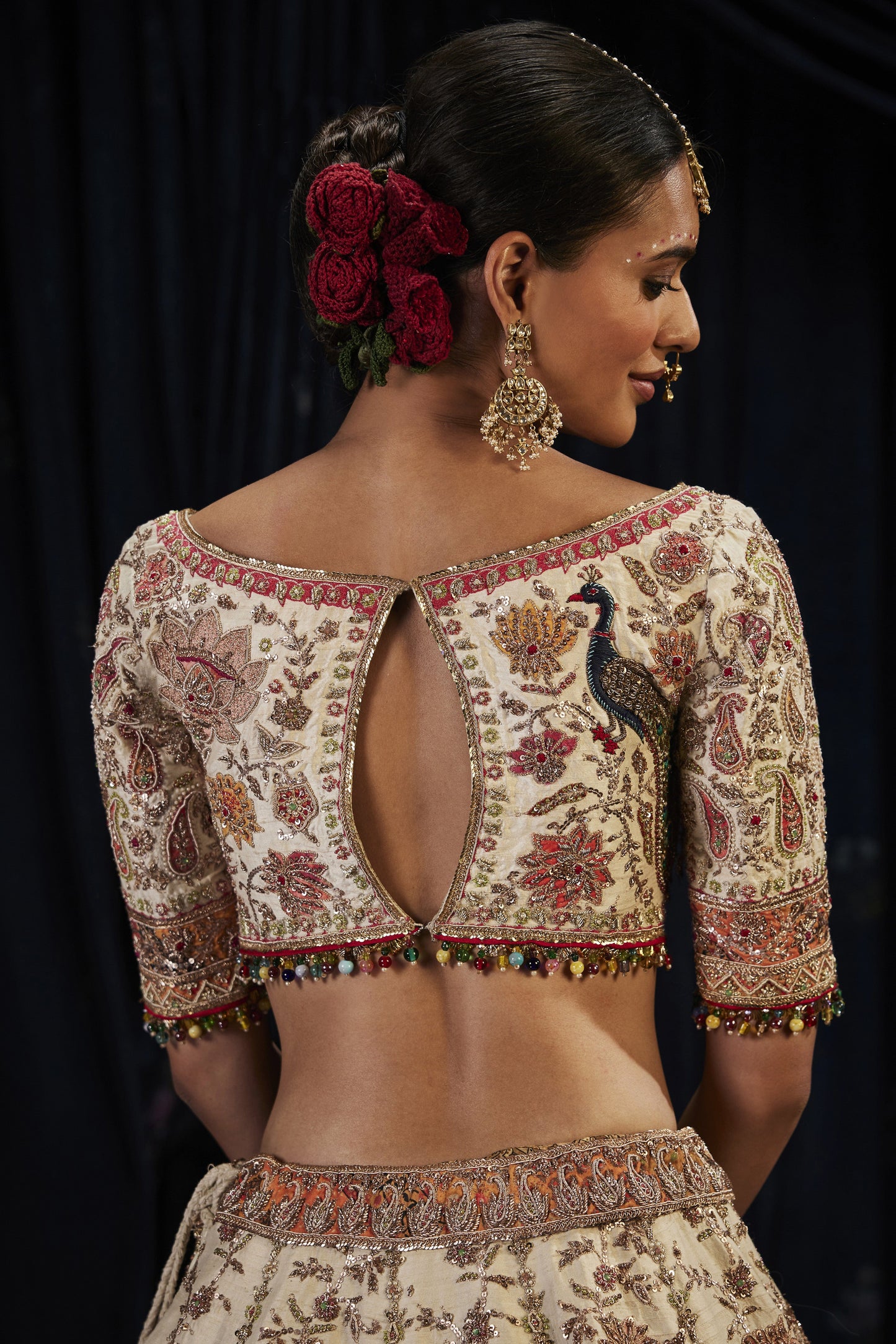 Ivory Silk Lehenga