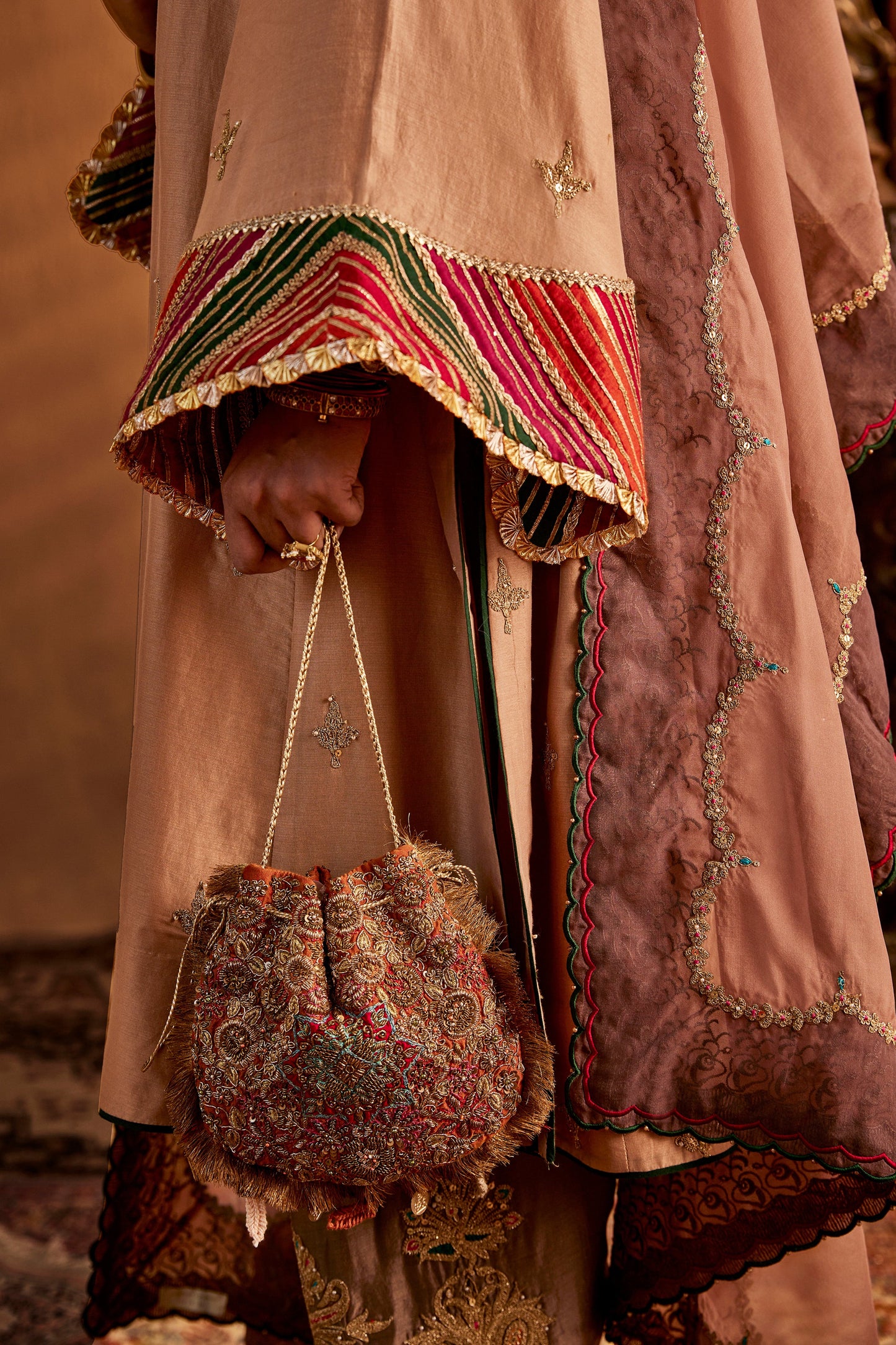 French Beige Kurta Set