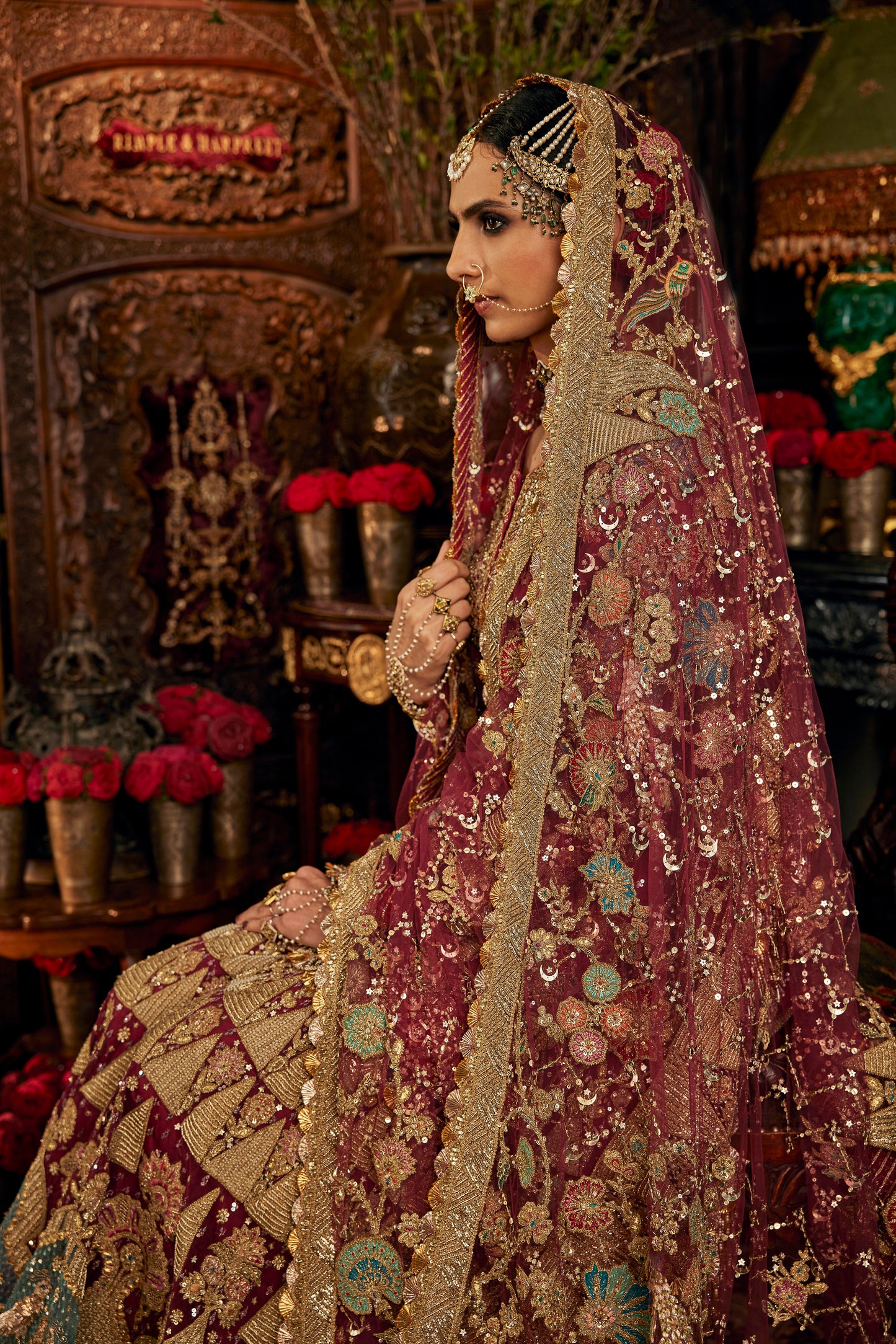 Deep Ruby Kurti Sharara