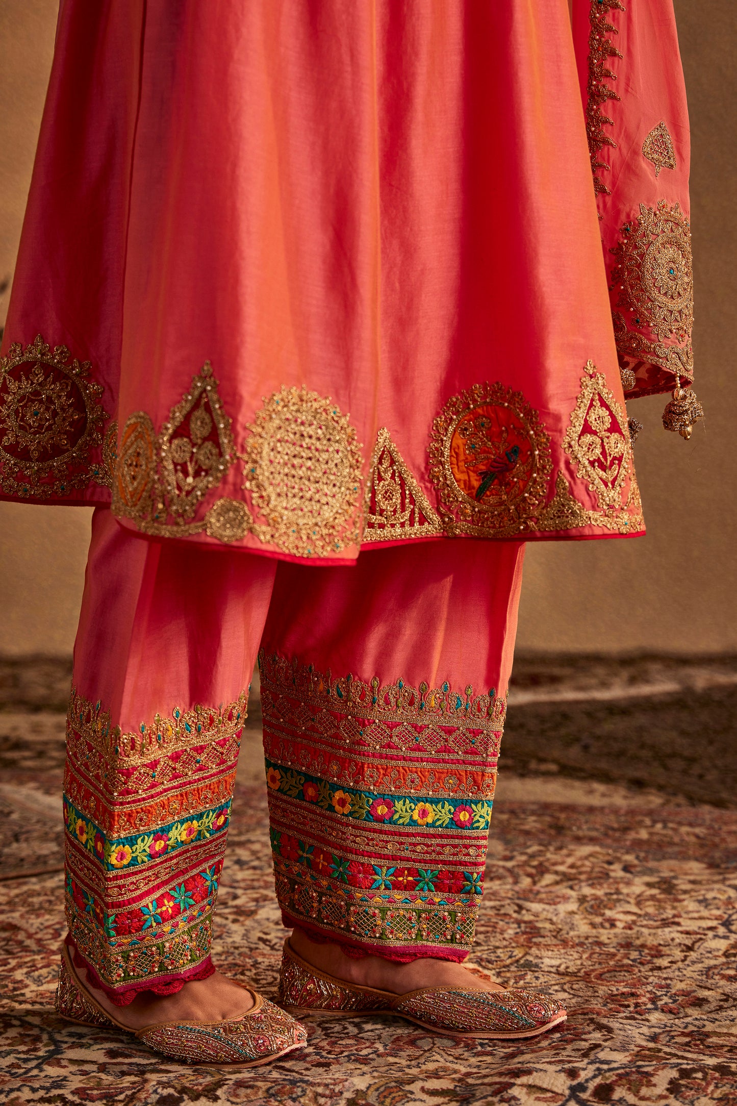 Coral Peach Kurta Set
