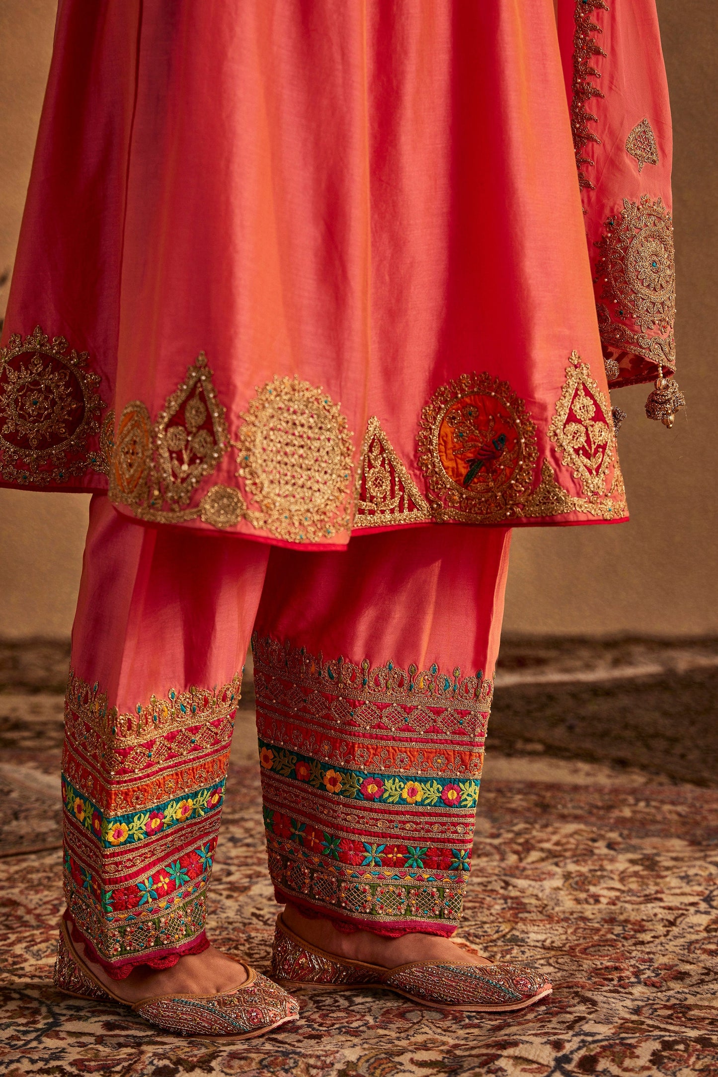 Coral Peach Kurta Set