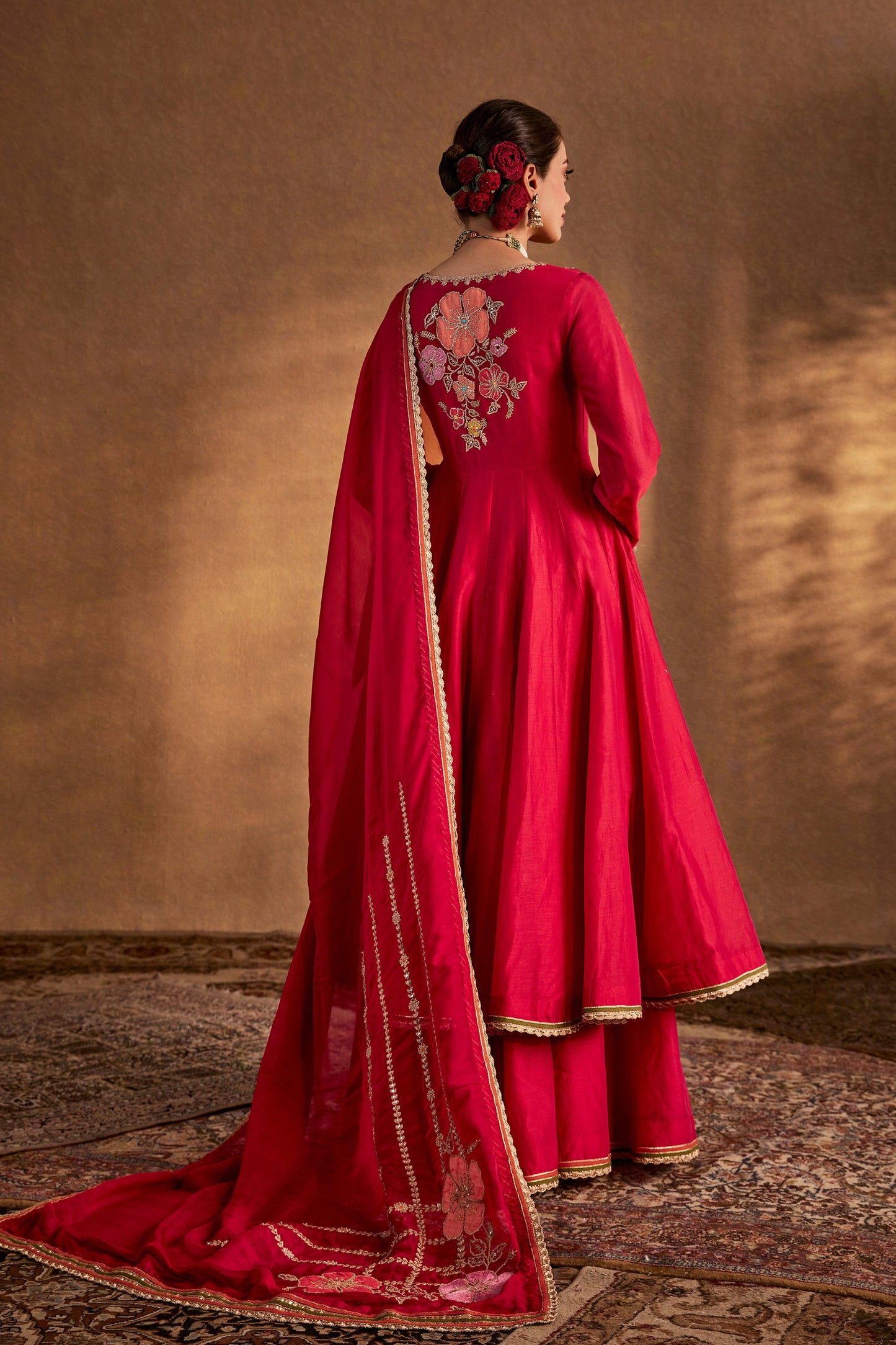 Rani Pink Bouquet Kalidar Set