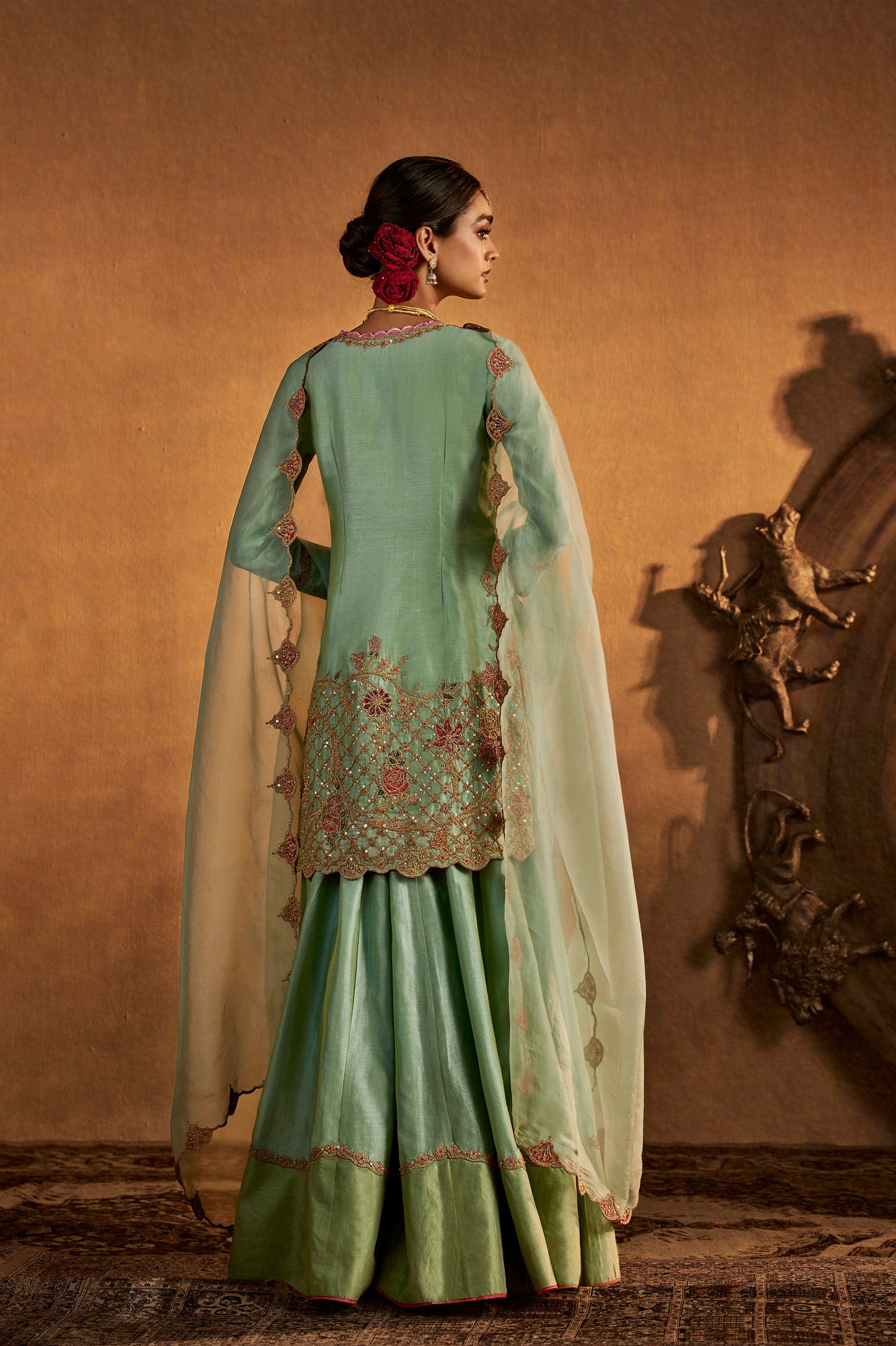 Pale Blue Sharara Set