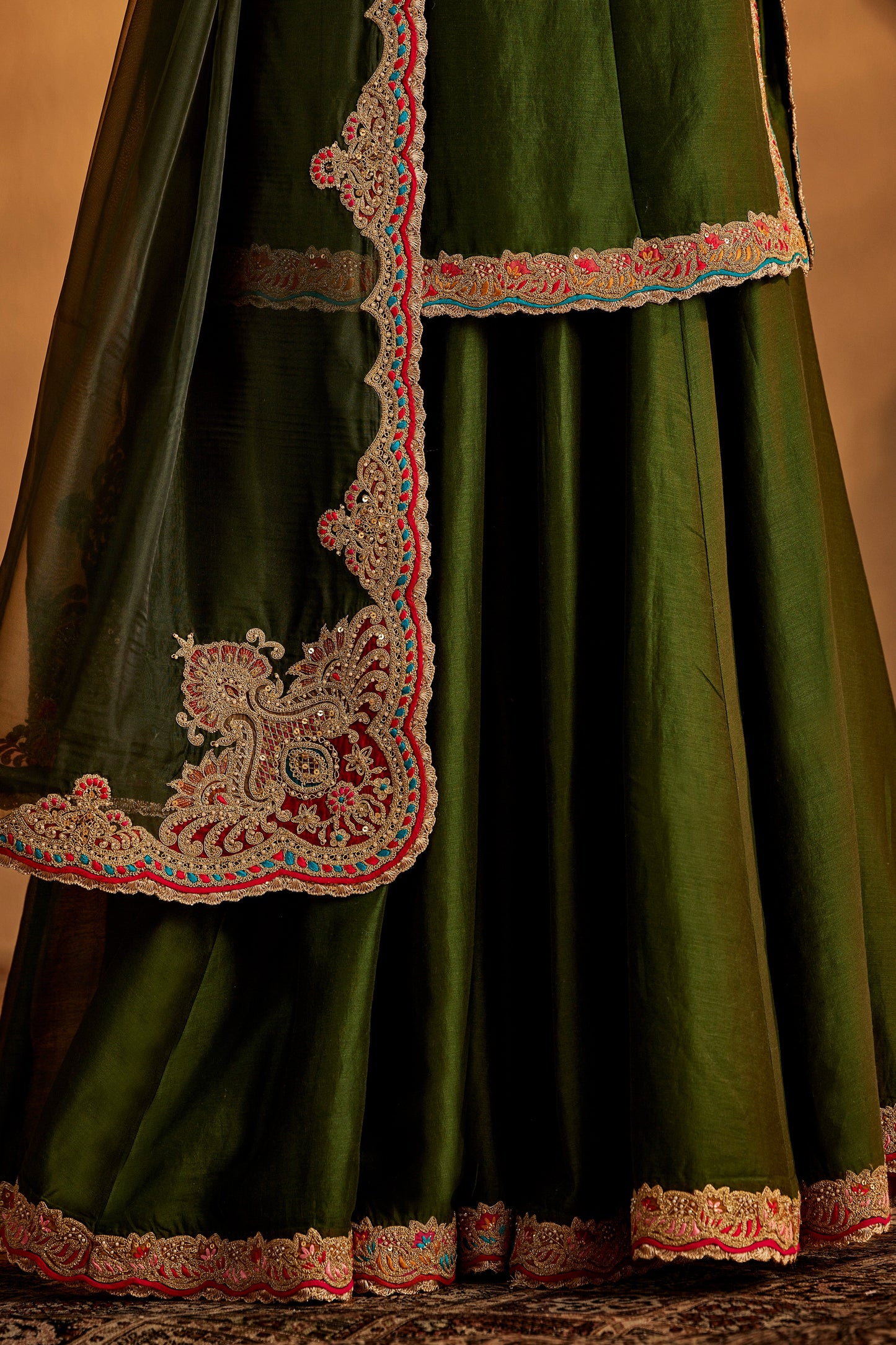 Pine Green Sharara Set