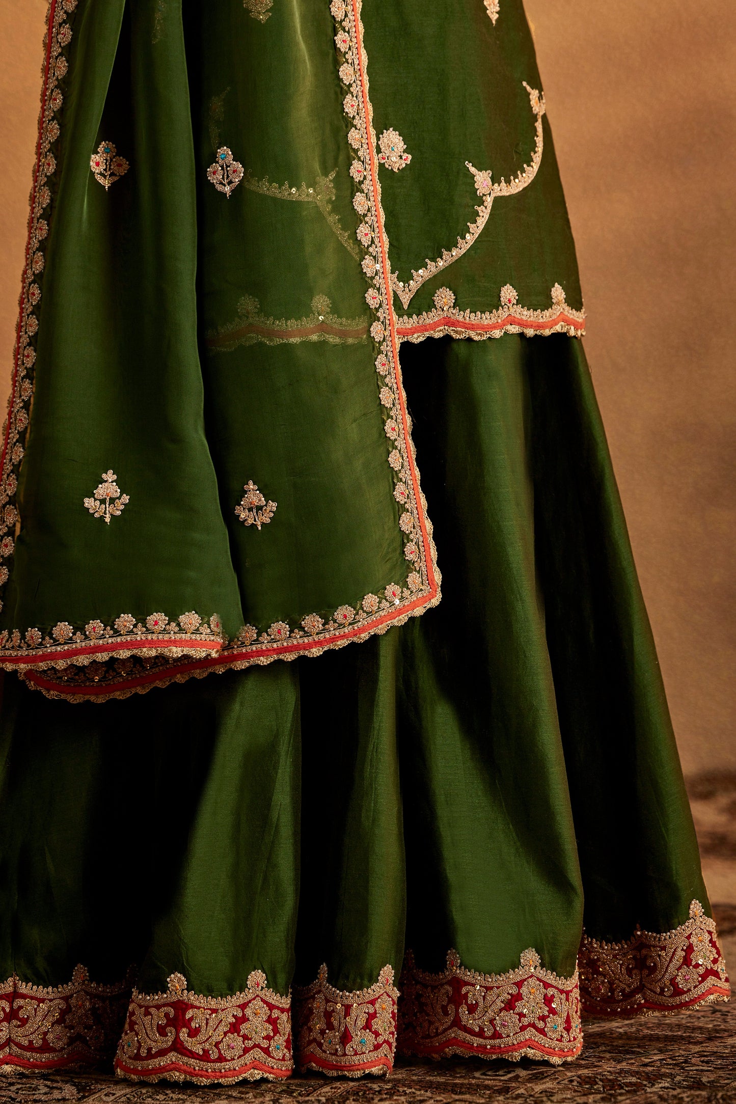 Pine Green Sharara Set