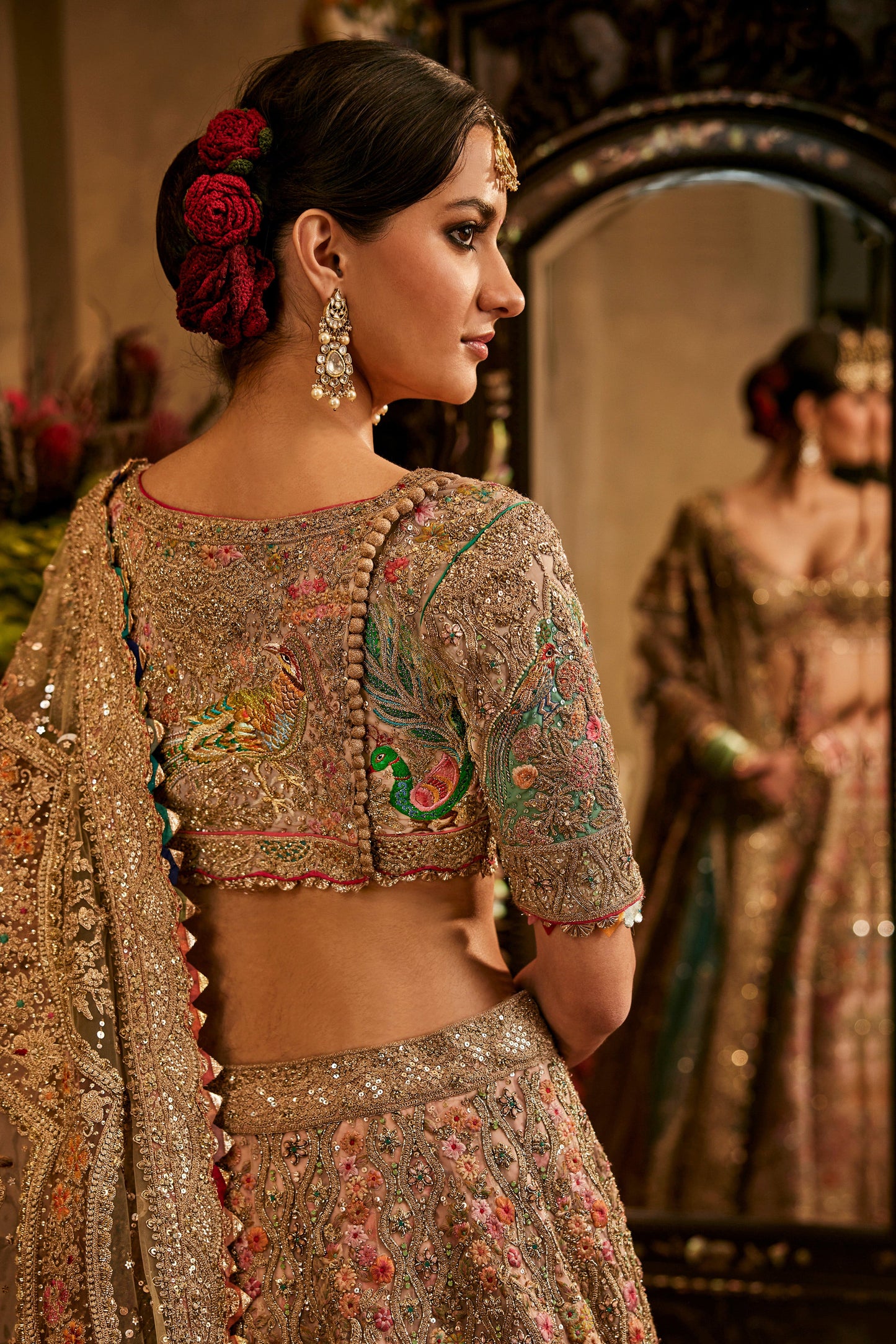 Blush Pink Tulle Lehenga