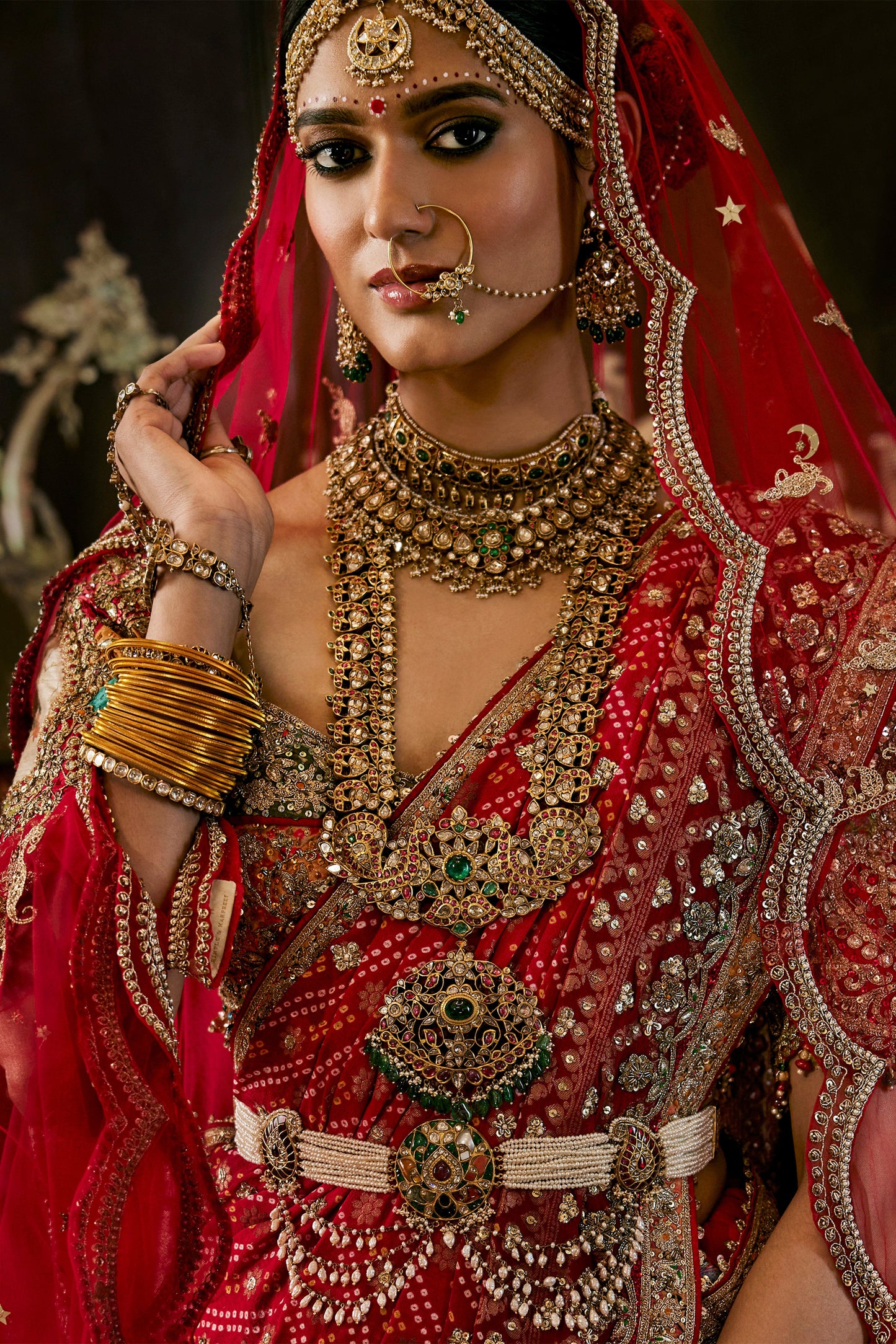 Gulaab Gharchola Saree