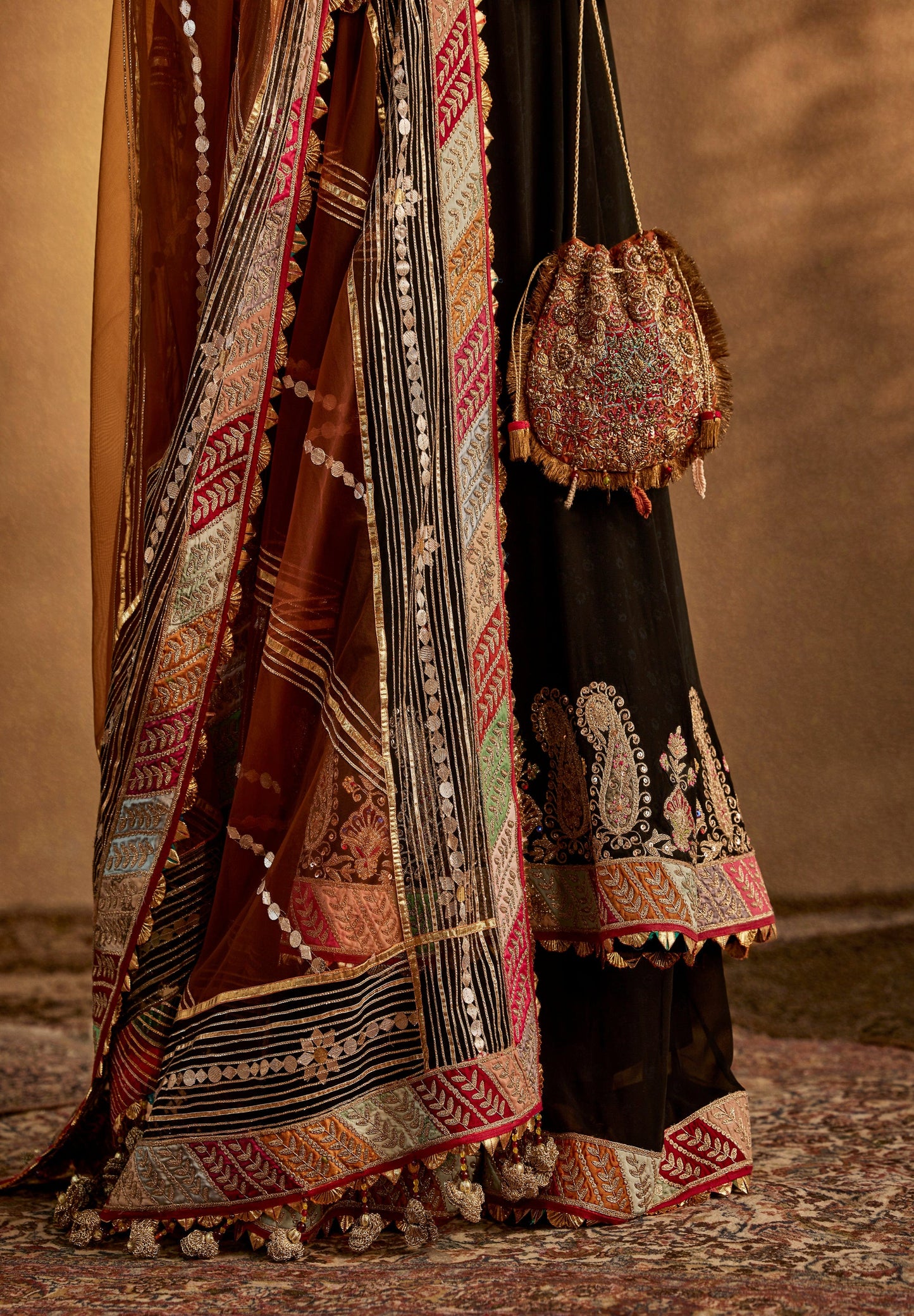 Inky Black Kurta-Sharara Set