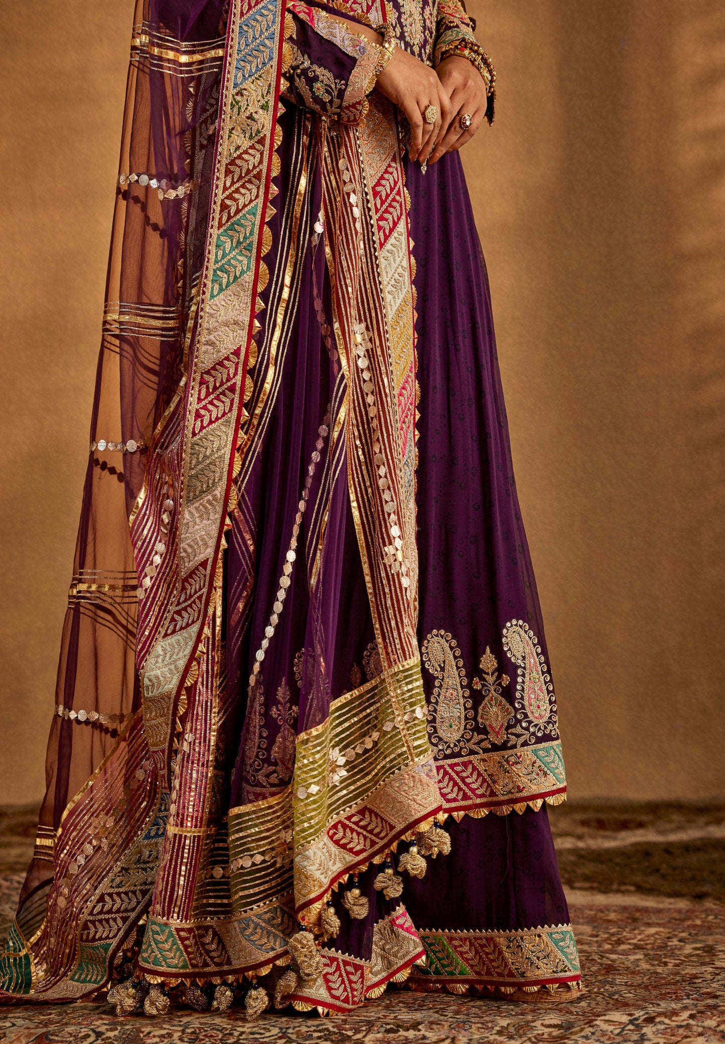 Deep Purple Kurta-Sharara Set