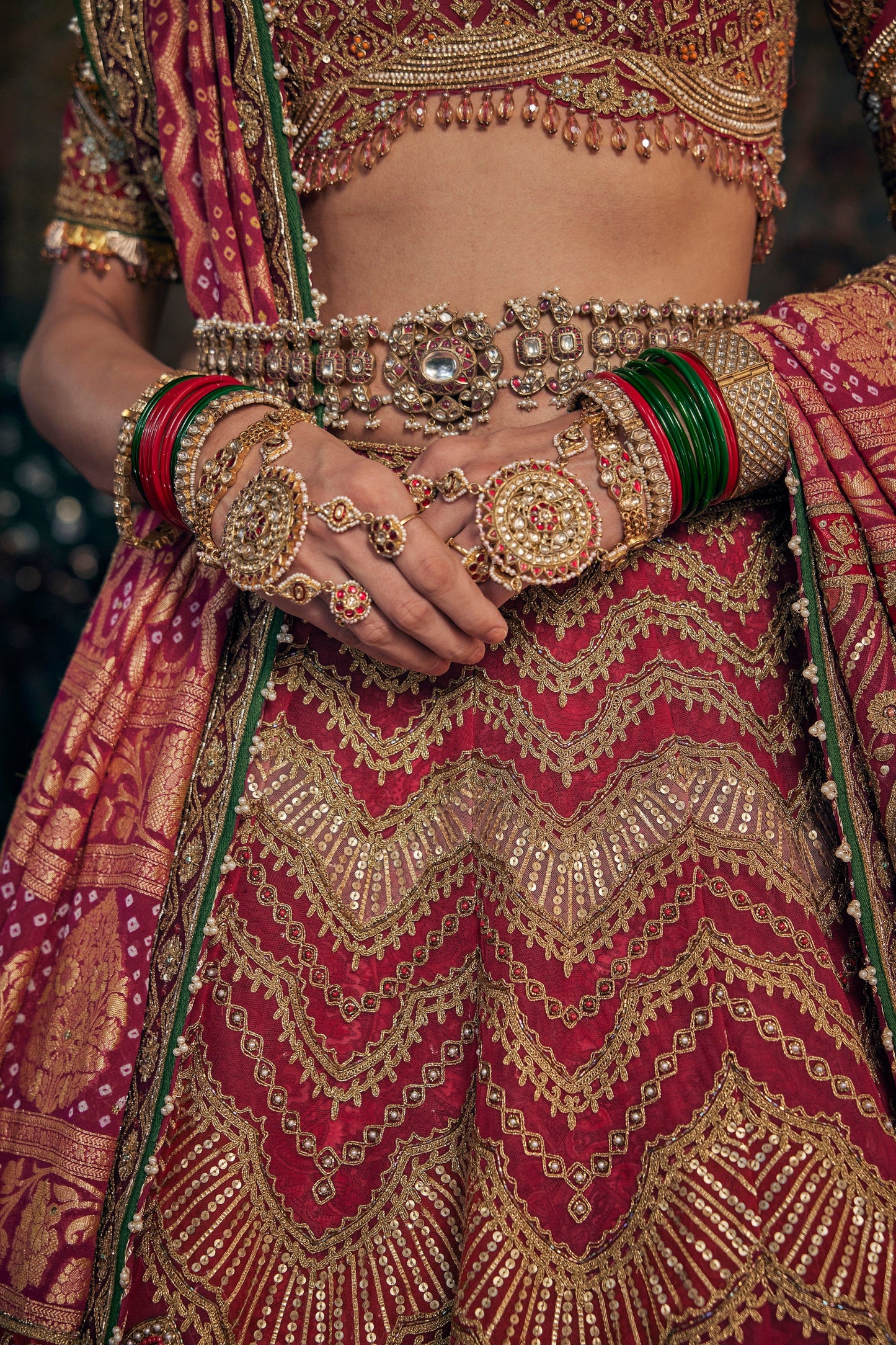 Deep Rose Lehenga