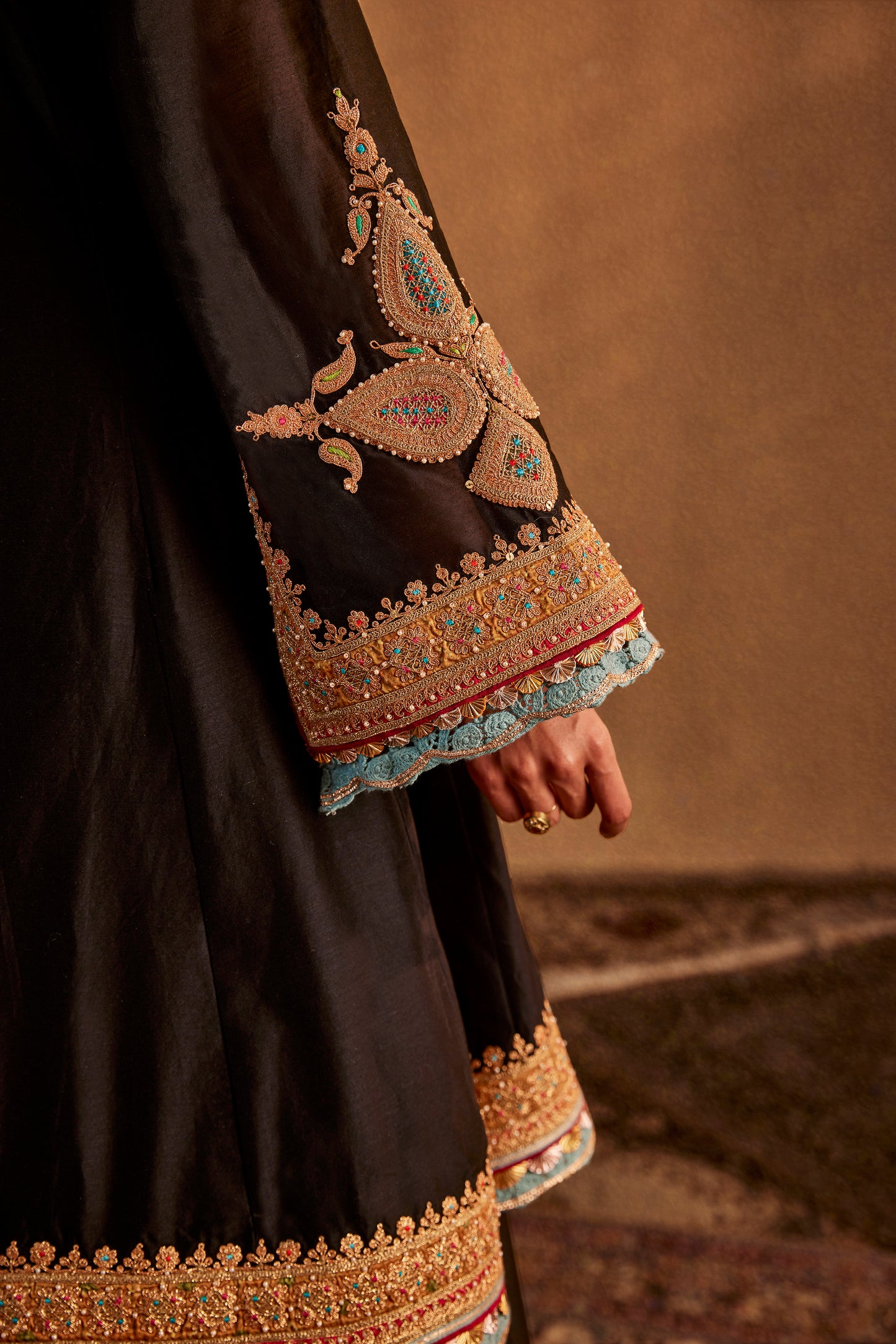 Burnt Brown Sharara Set