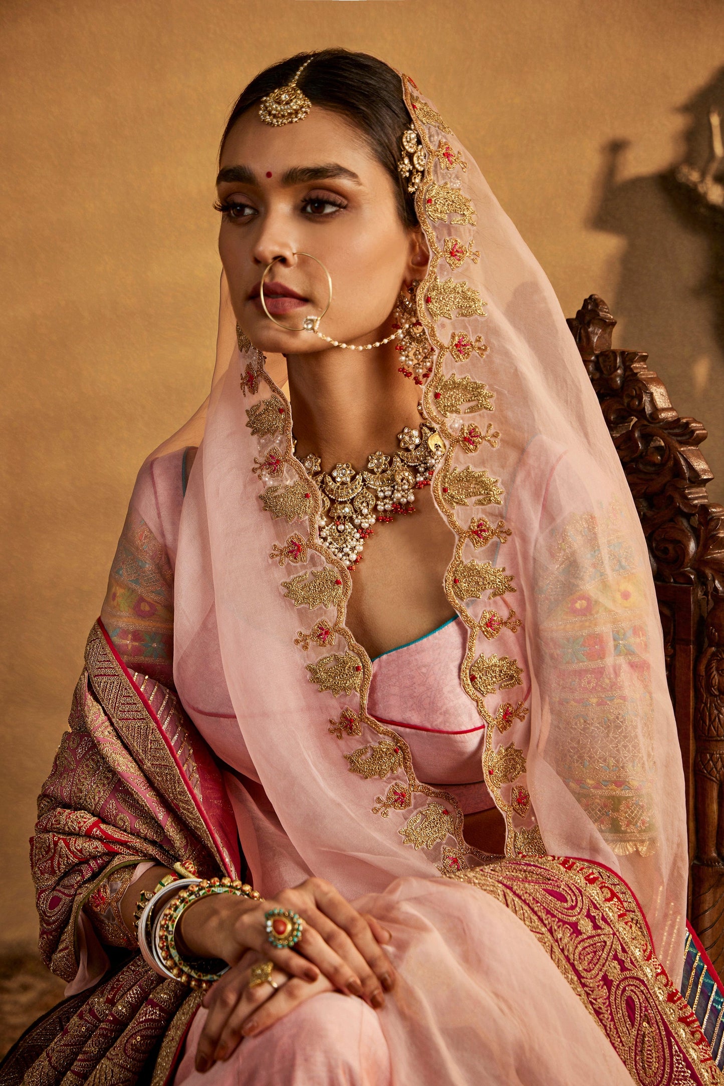 Soft Pink Silk Lehenga