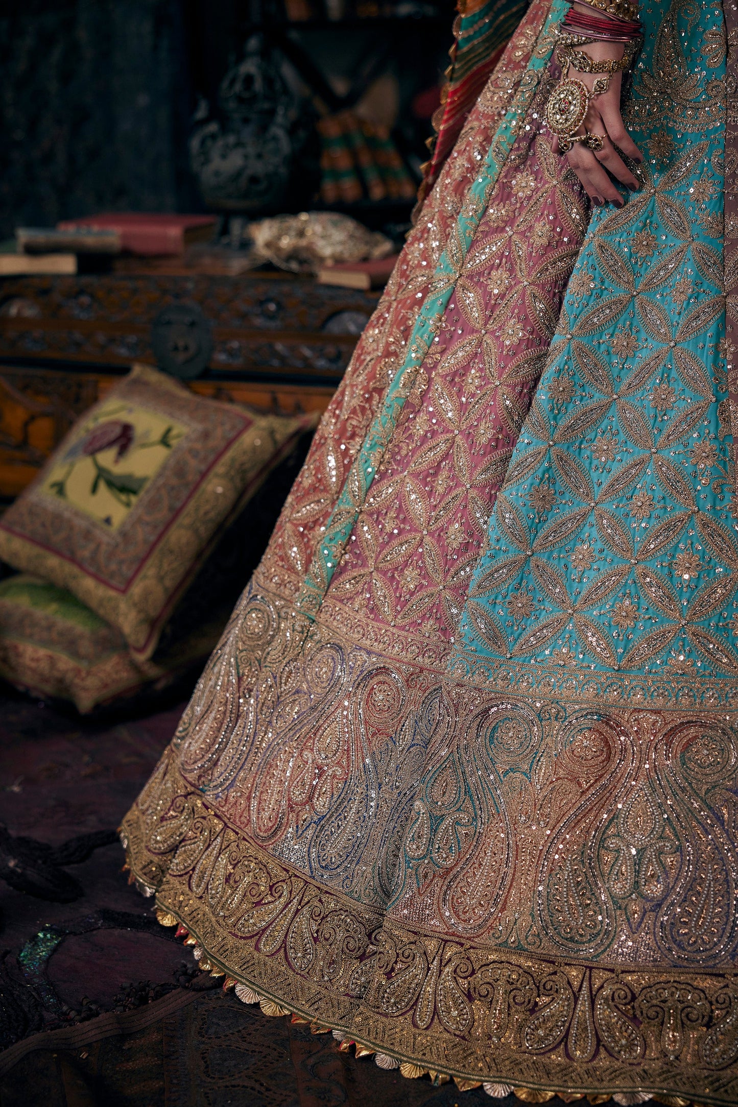 Ethereal Earthy Toned Multi-Hued Lehenga