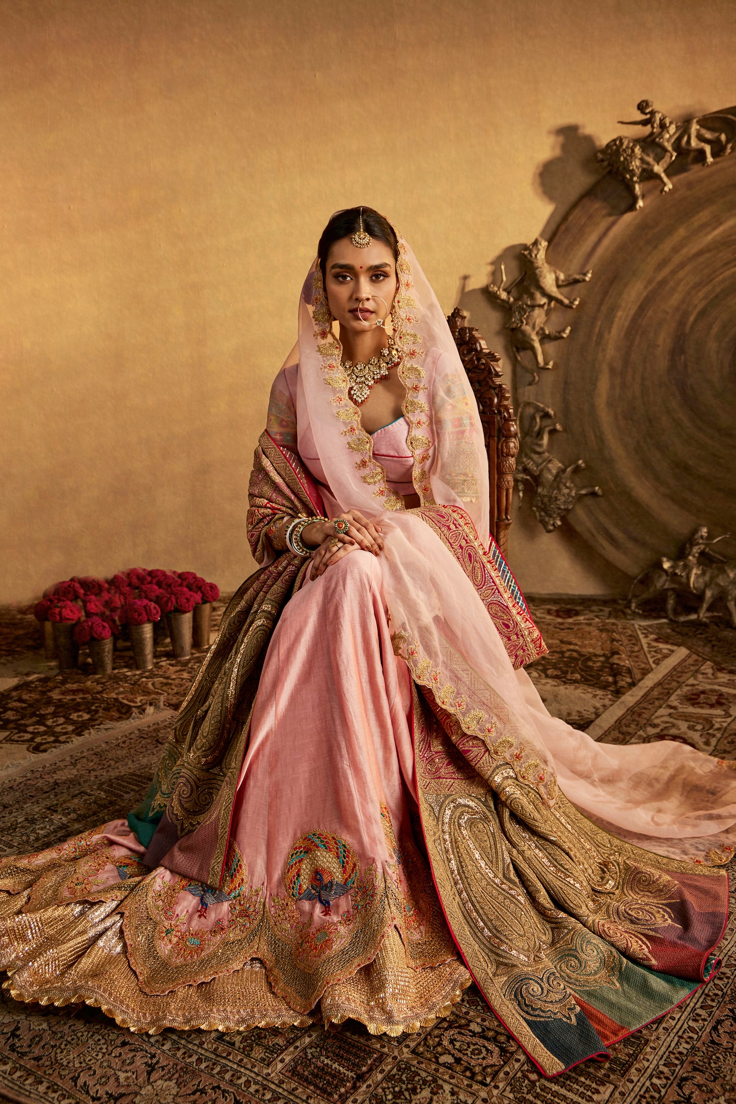 Soft Pink Silk Lehenga