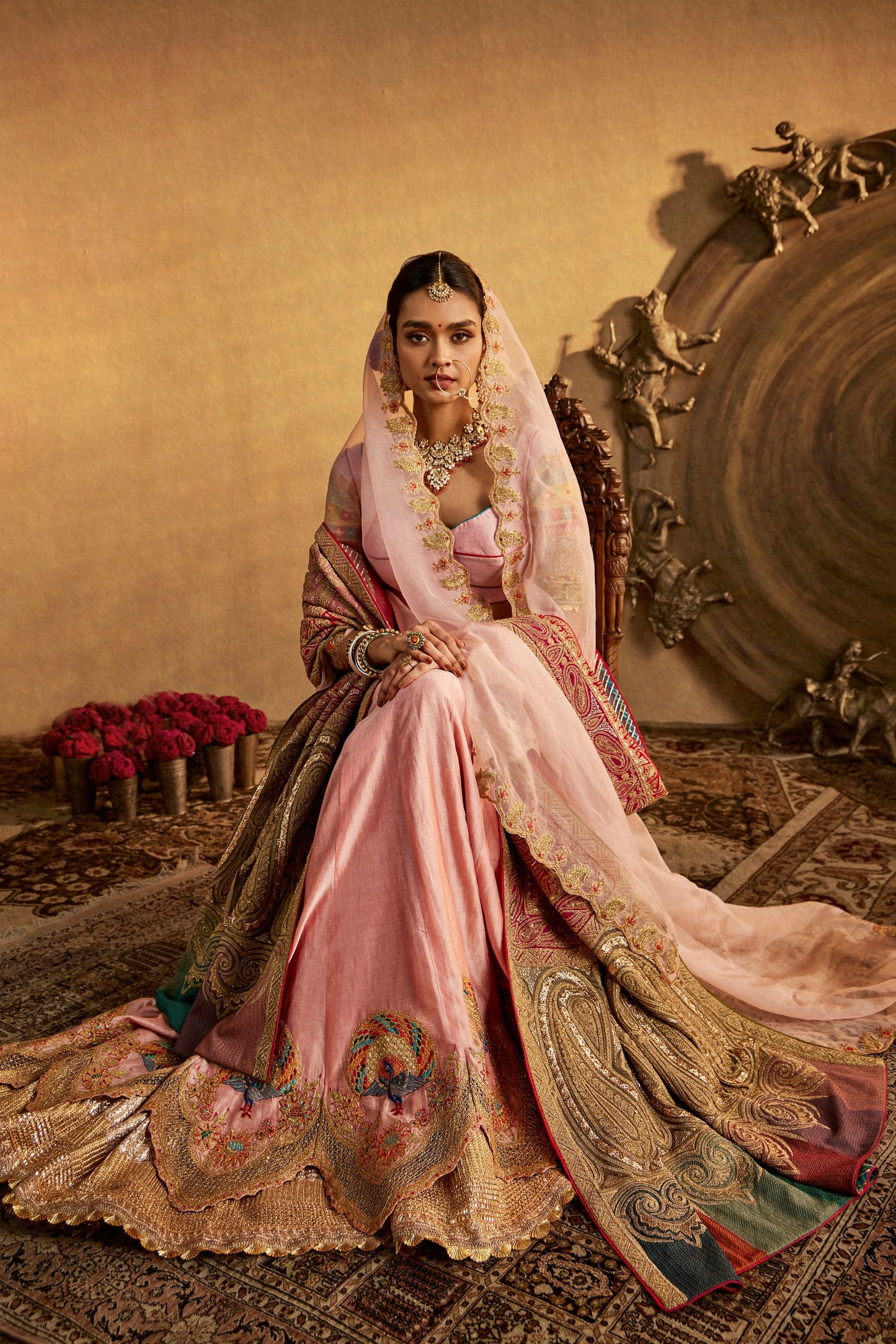 Soft Pink Silk Lehenga