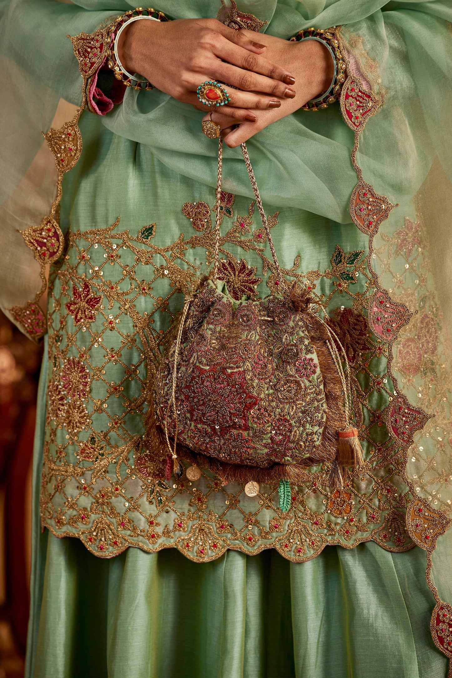 Pale Blue Sharara Set