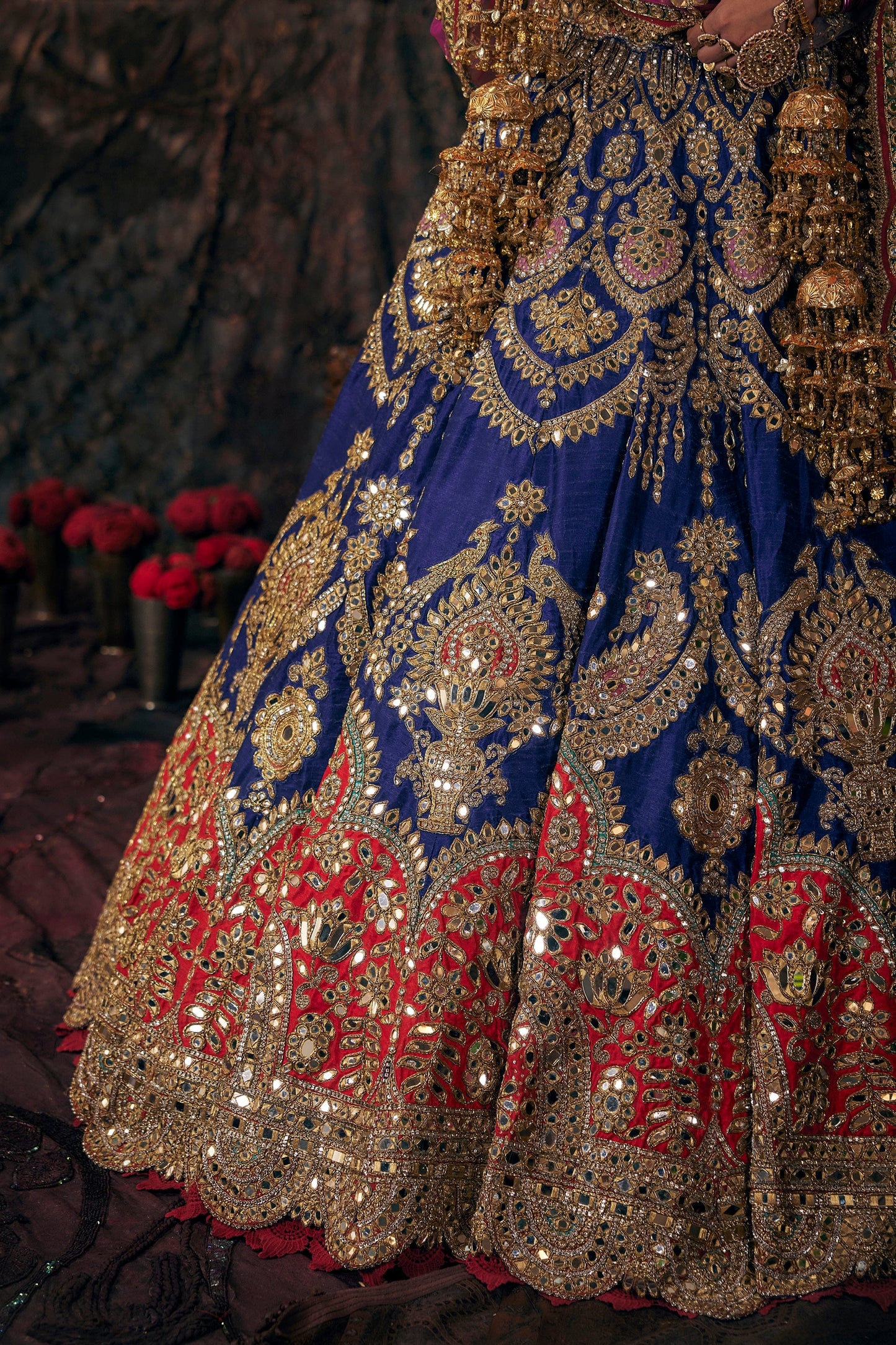 Deep Purple Embroidered Lehenga