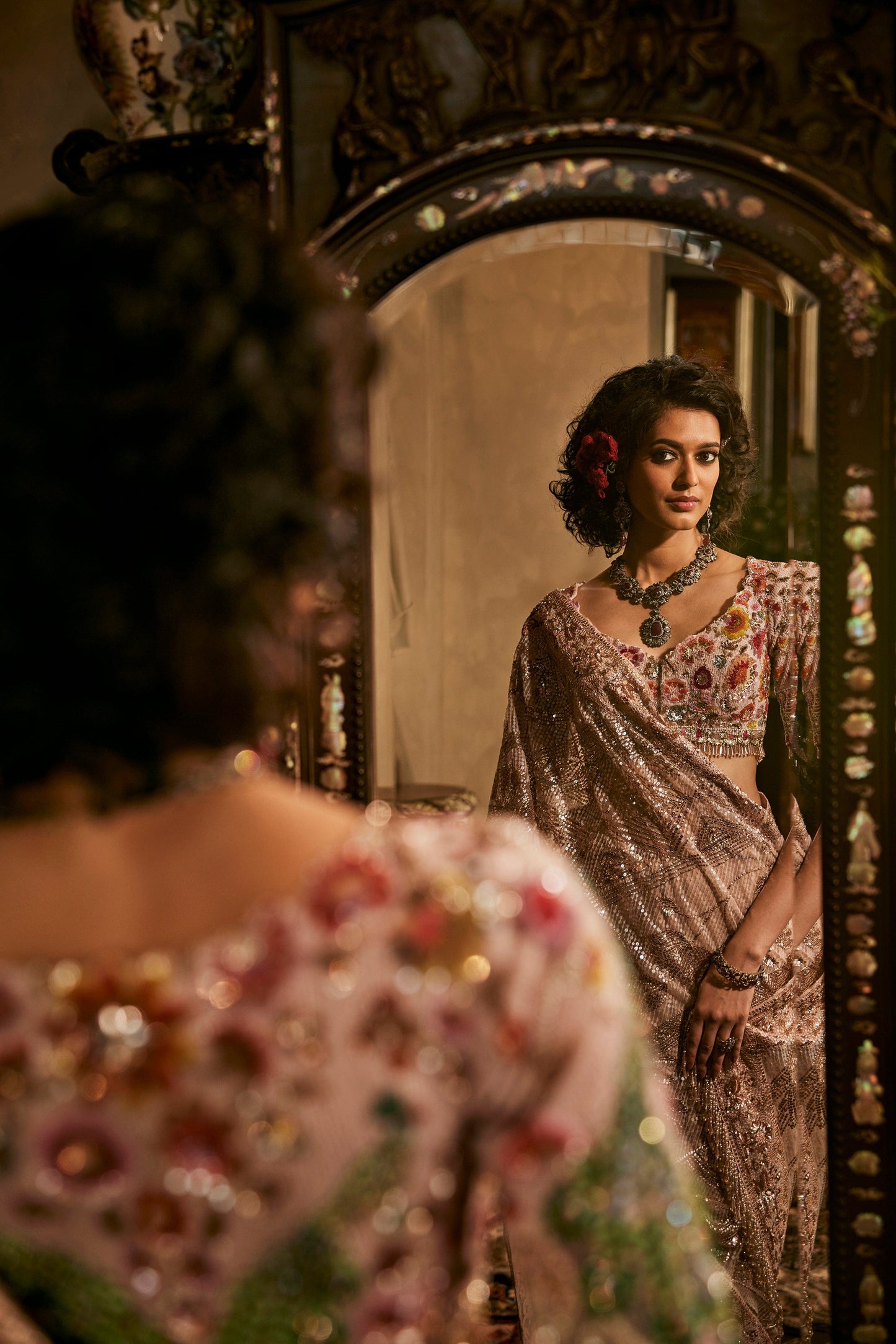Ashes Of Rose Saree