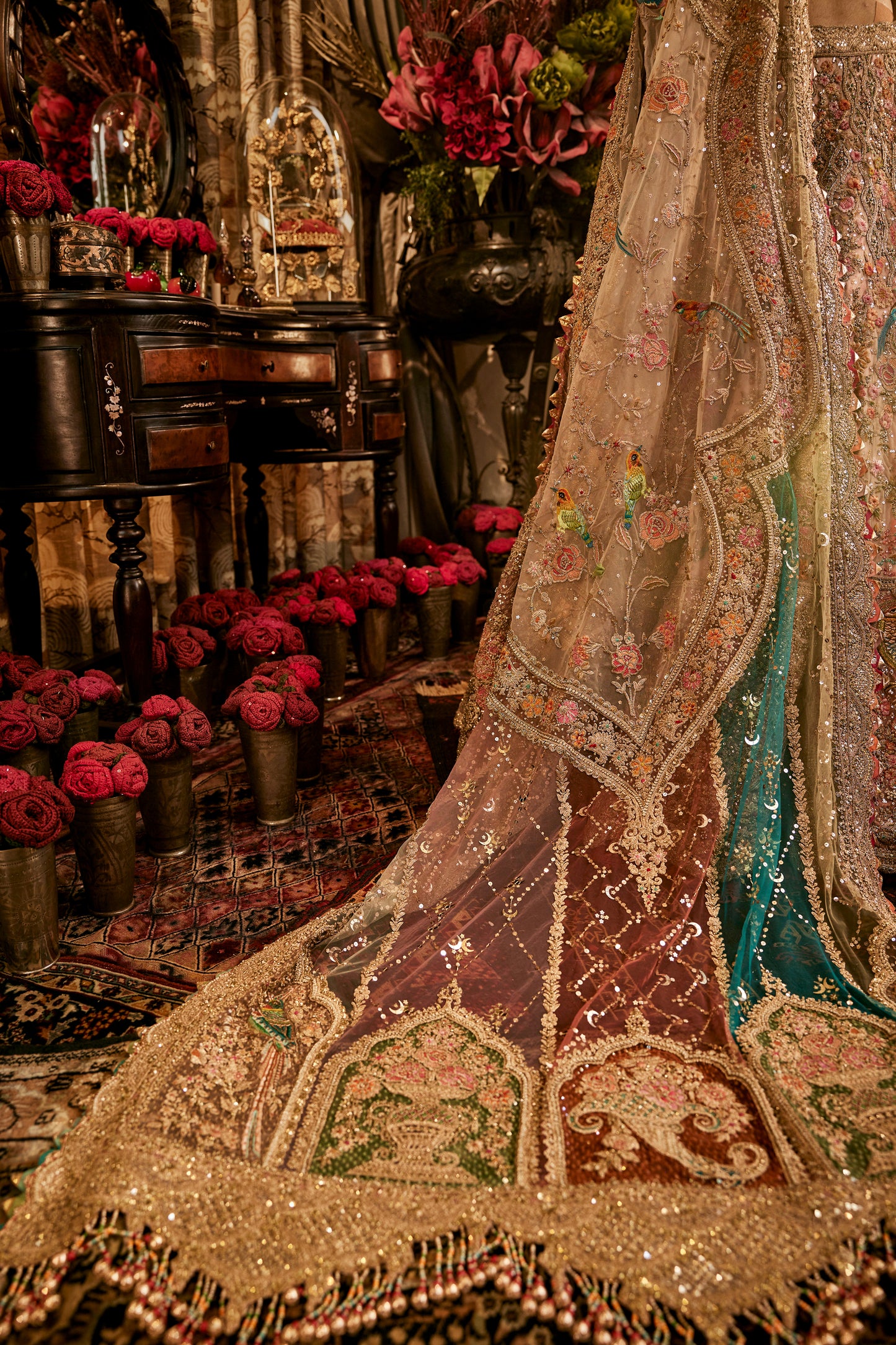 Blush Pink Tulle Lehenga