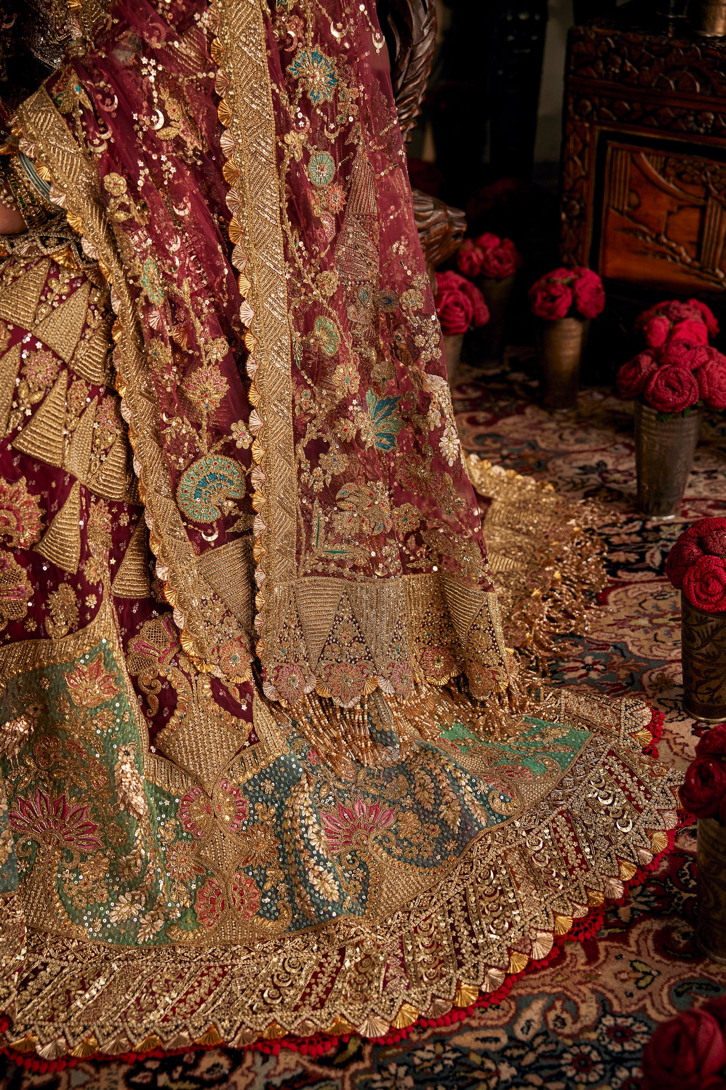 Deep Ruby Kurti Sharara