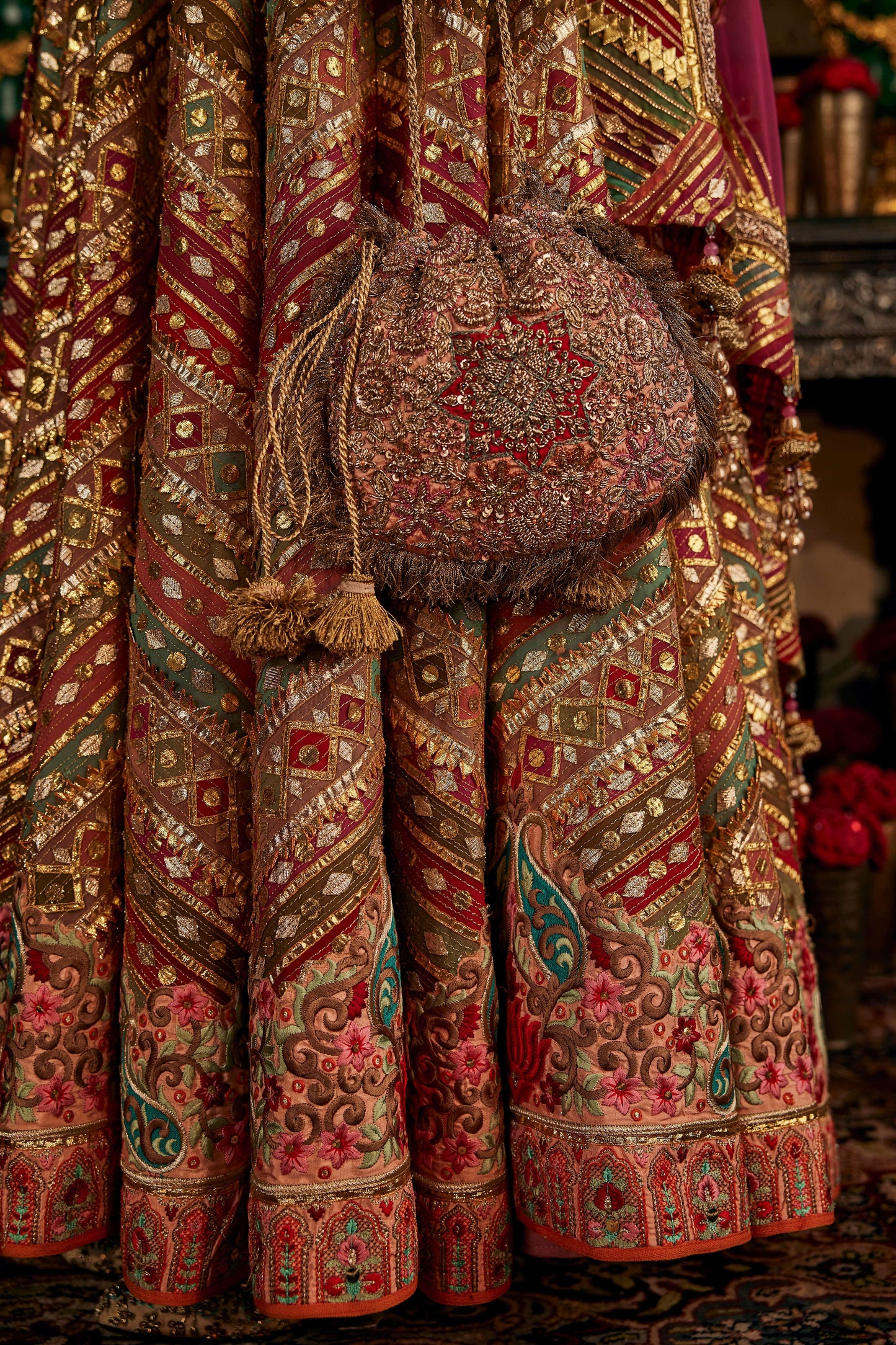 Earthy Peach Tulle kalidar