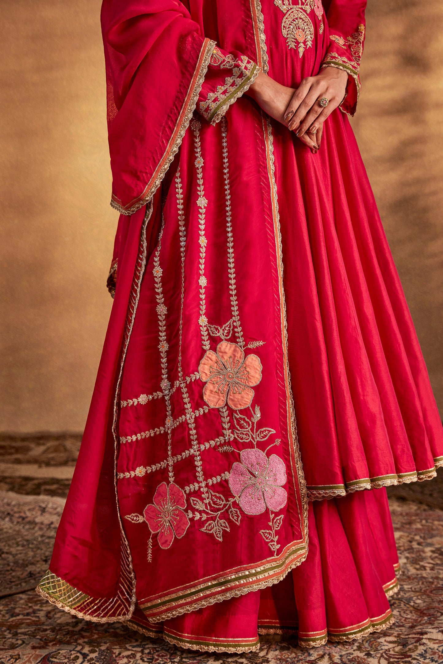 Rani Pink Bouquet Kalidar Set