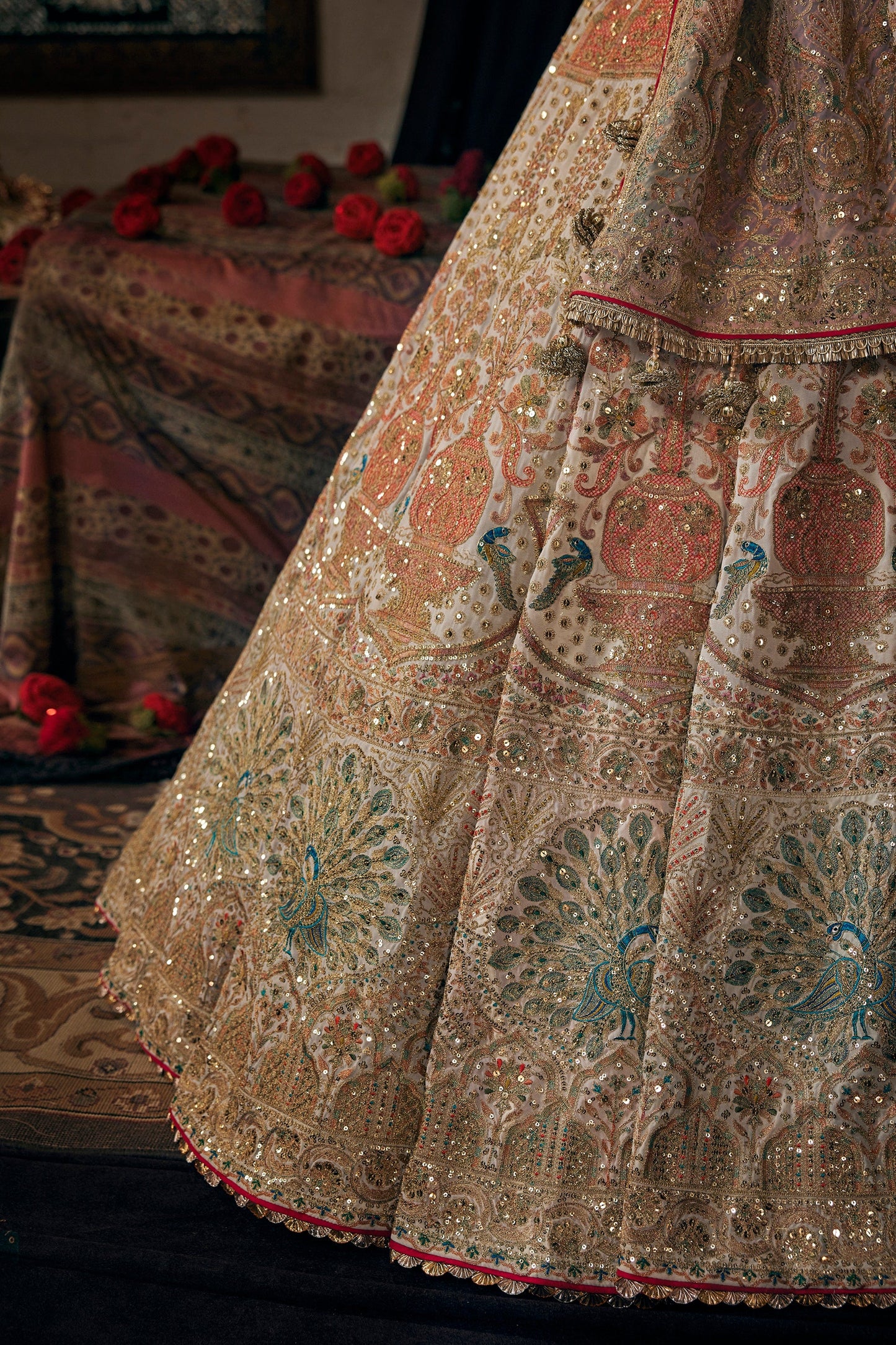 Pale Gilded Ivory Lehenga