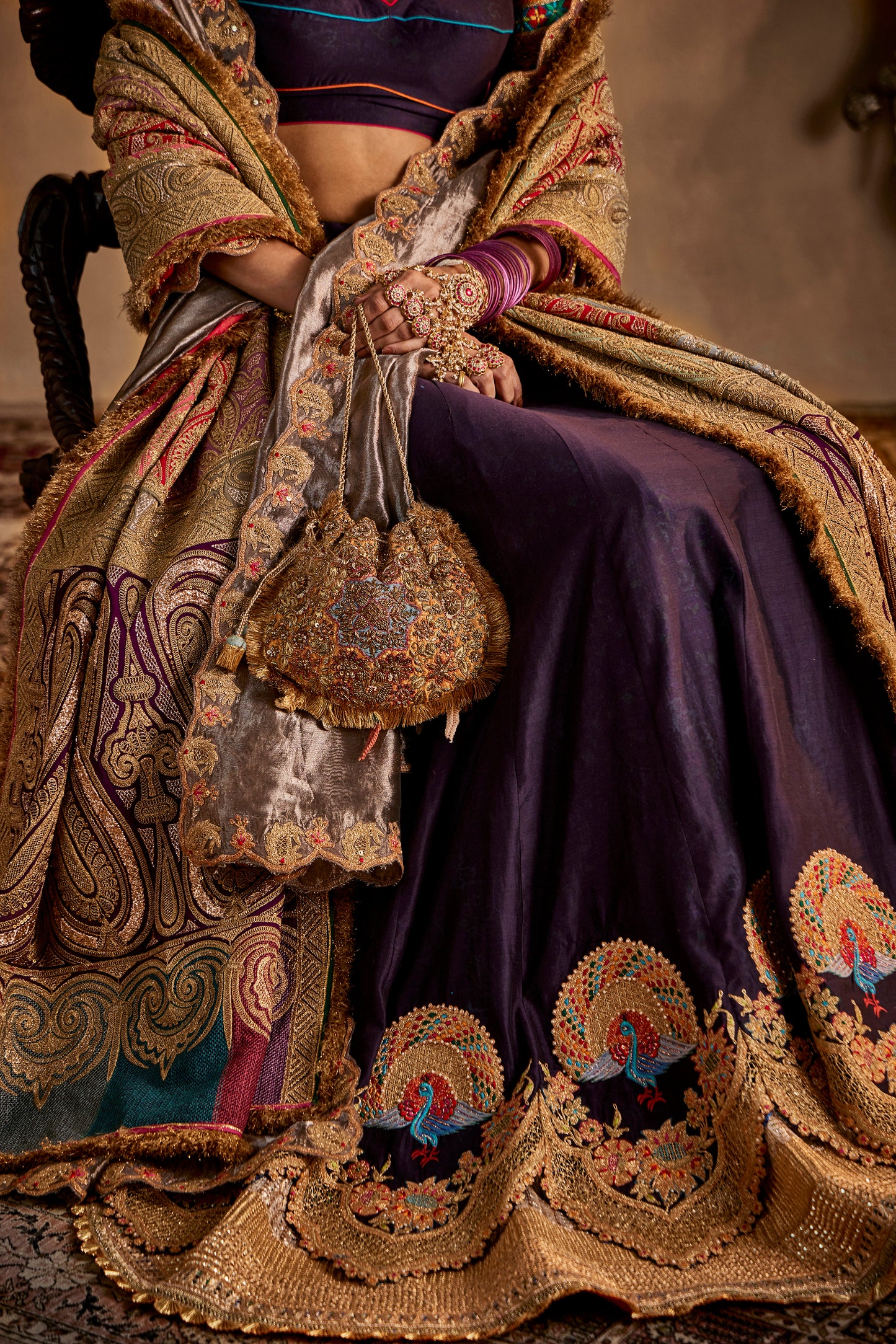 Deep Purple Lehenga